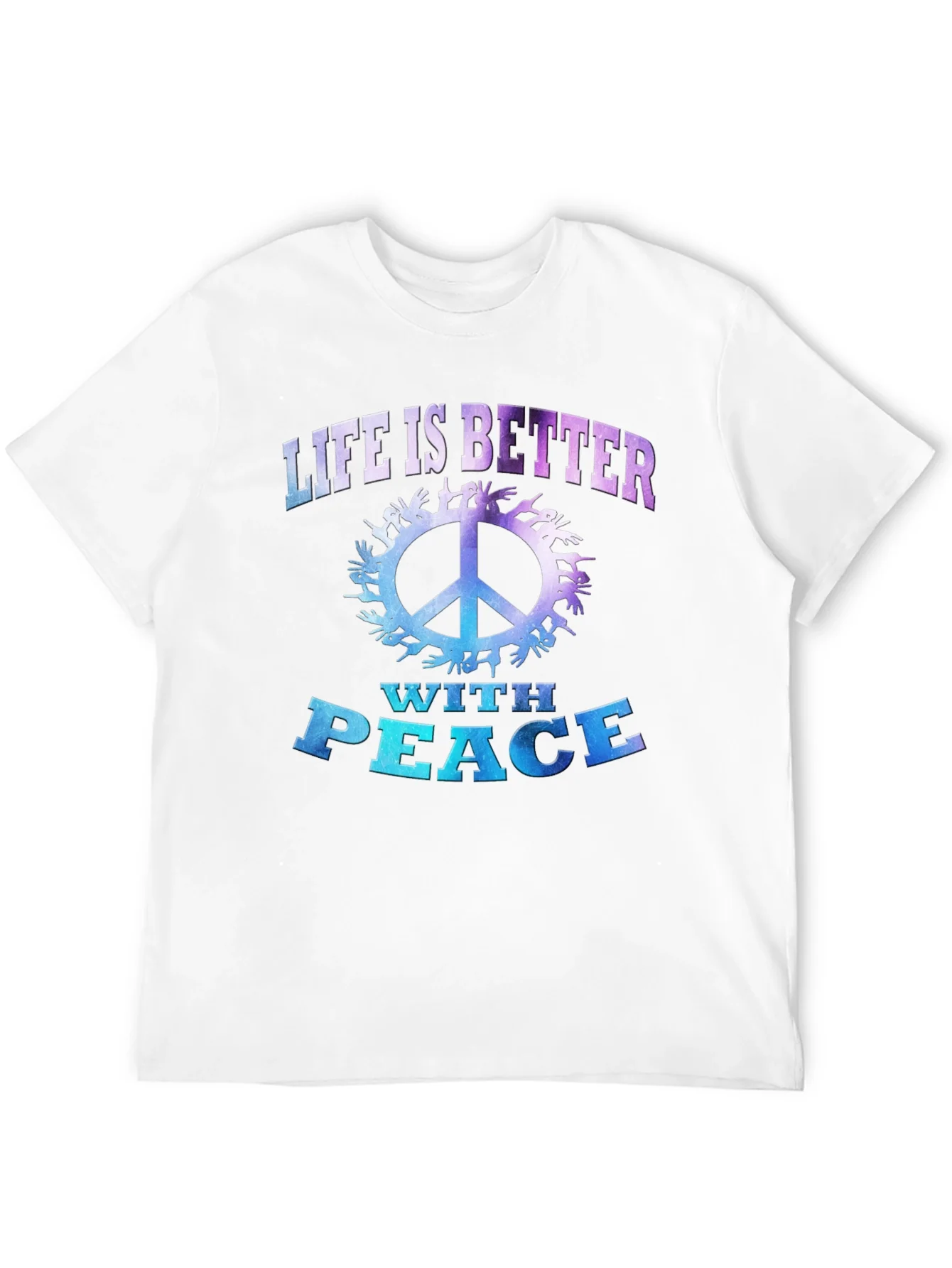 Camiseta Negra Unisex con Mensaje de Paz