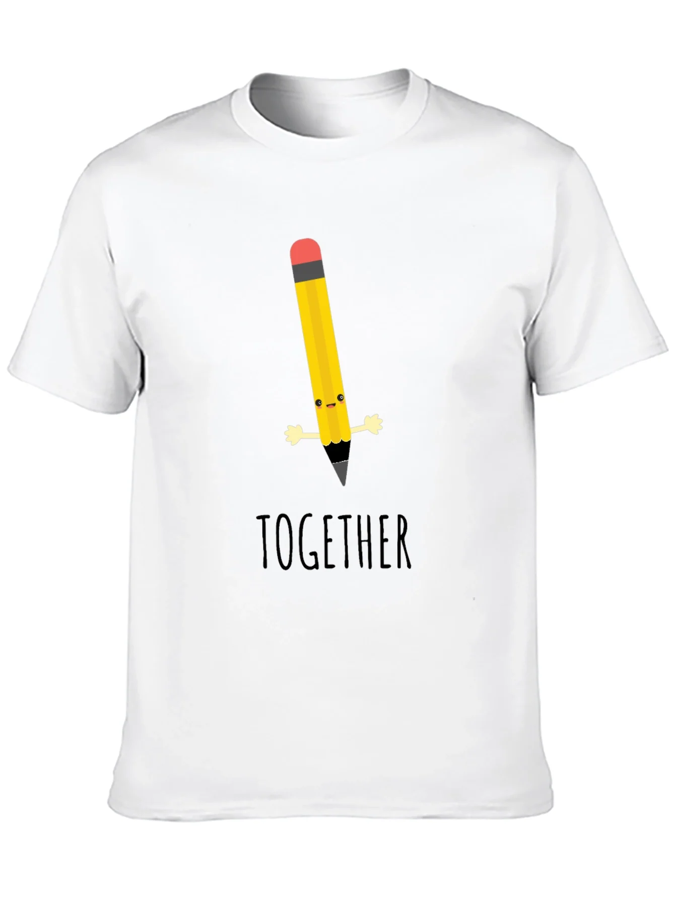 Rebbecca Cute Cartoon Pencil Together Graphic T-Shirt