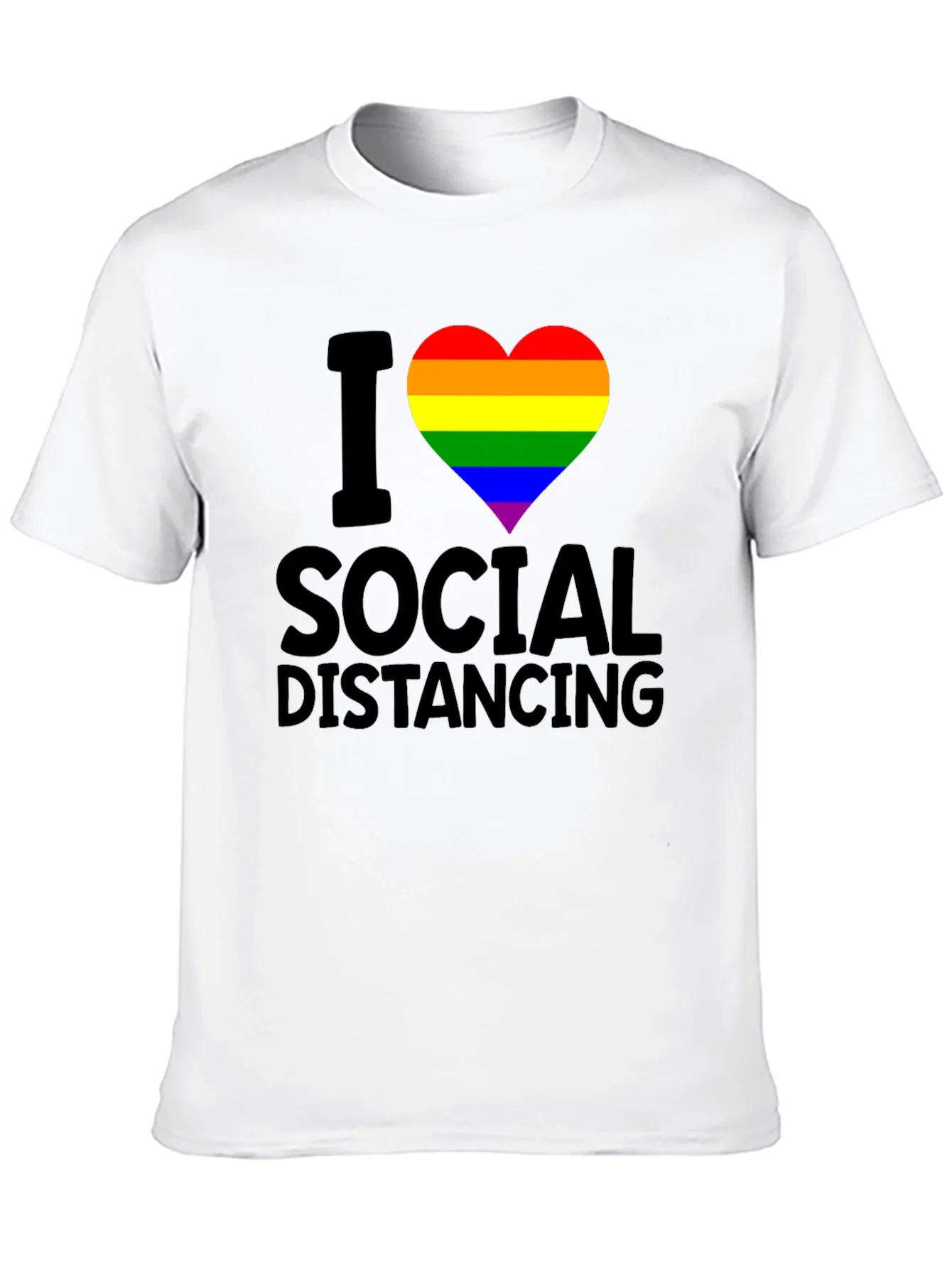 Rebbecca I Heart Social Distancing LGBTQ Pride T-Shirt