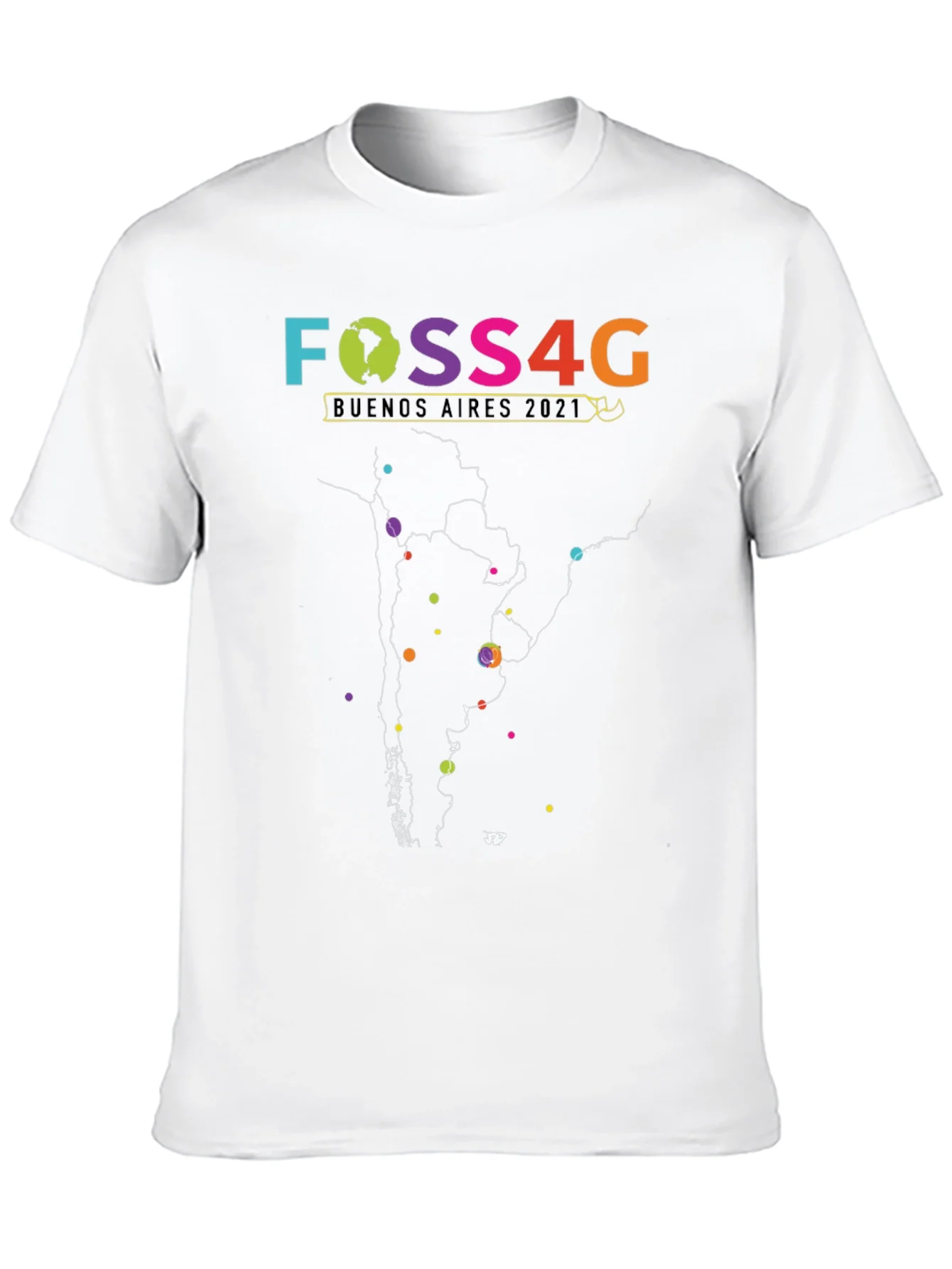 Camiseta FOSS4G Buenos Aires 2021 - Dise?o Mapa Argentina