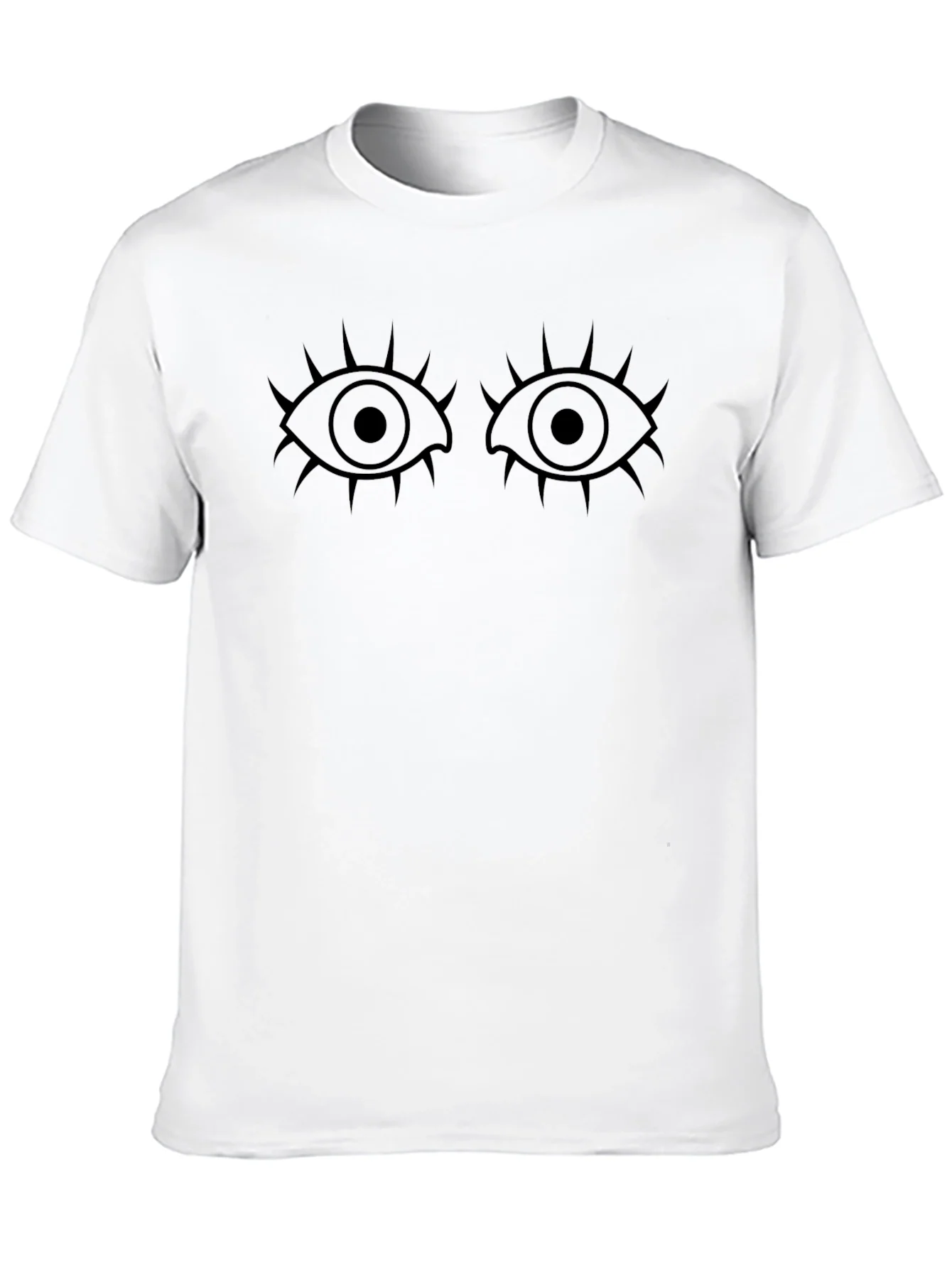 Camiseta Negra con Dise?o de Ojos