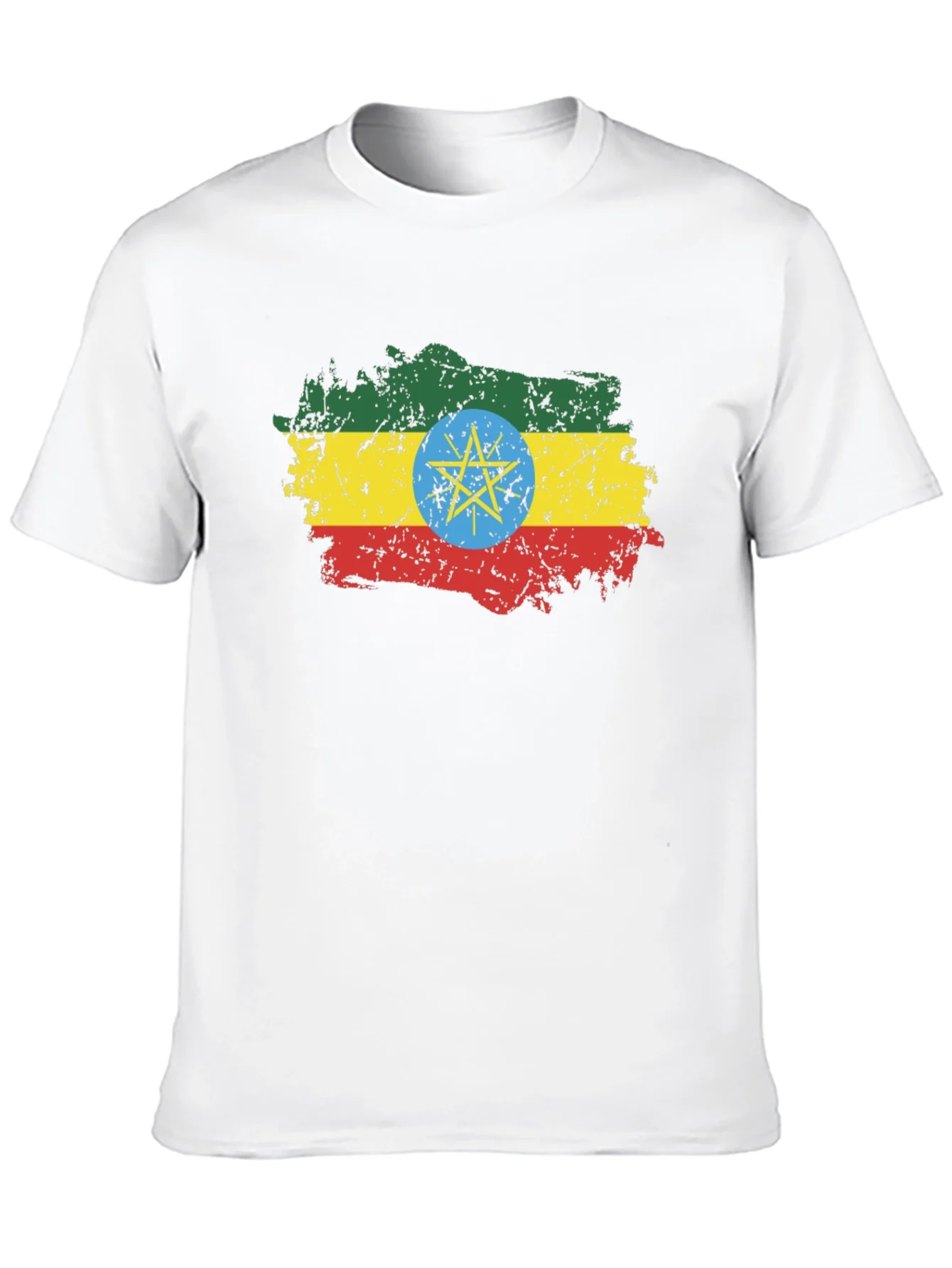 Rebbecca Ethiopia Flag T-Shirt - Distressed Graphic Tee