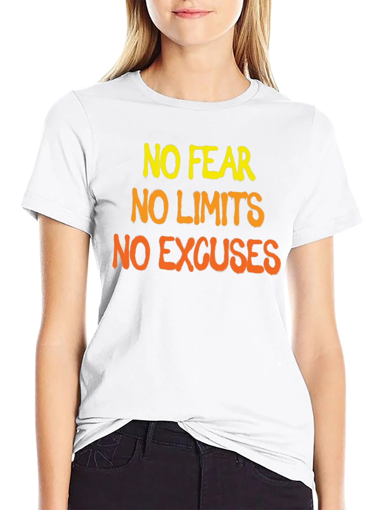 Camiseta Negra Motivacional: Sin Miedo L¨ªmites ni Excusas