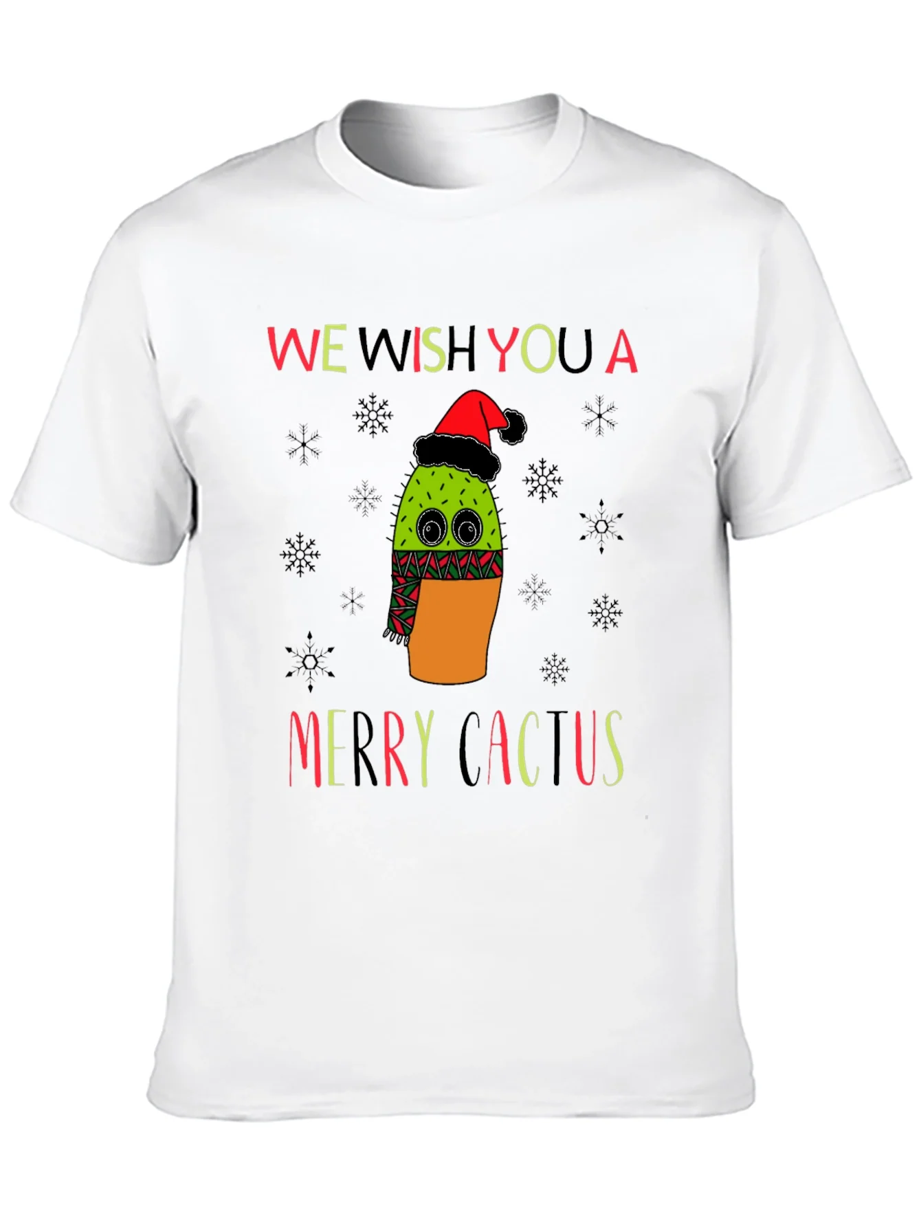 Camiseta Navide?a Cactus Feliz