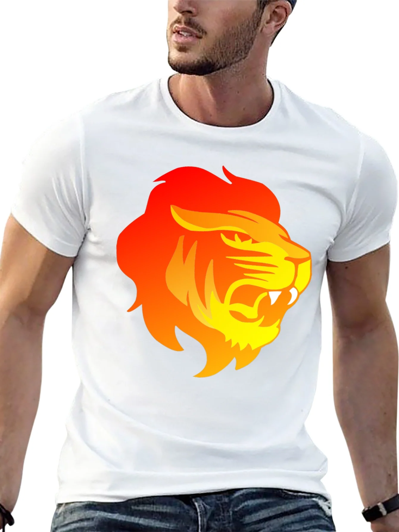 Rebbecca Lion Head Graphic Tee - Bold Animal Print