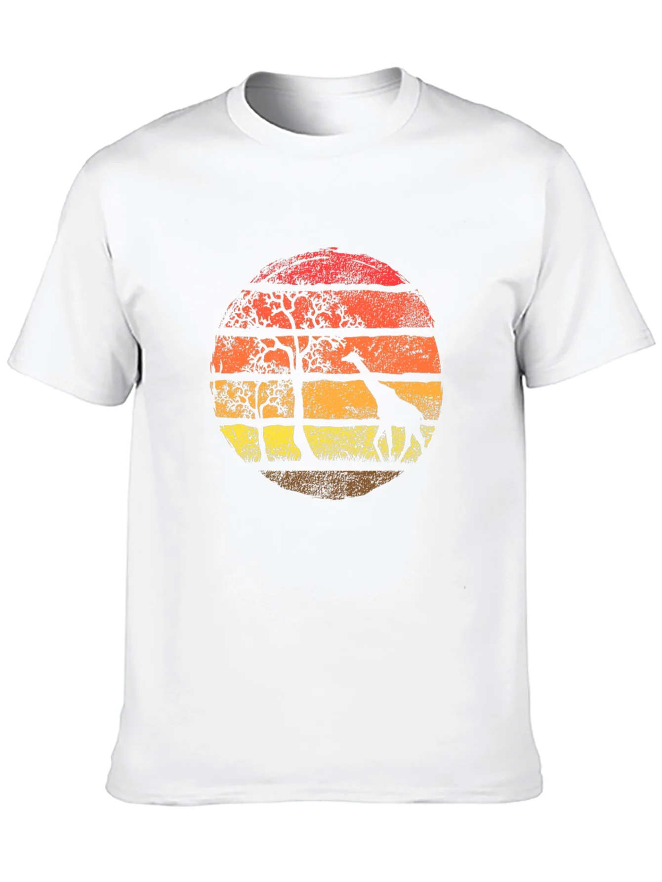 Rebbecca Giraffe Sunset Graphic Tee - Black T-Shirt