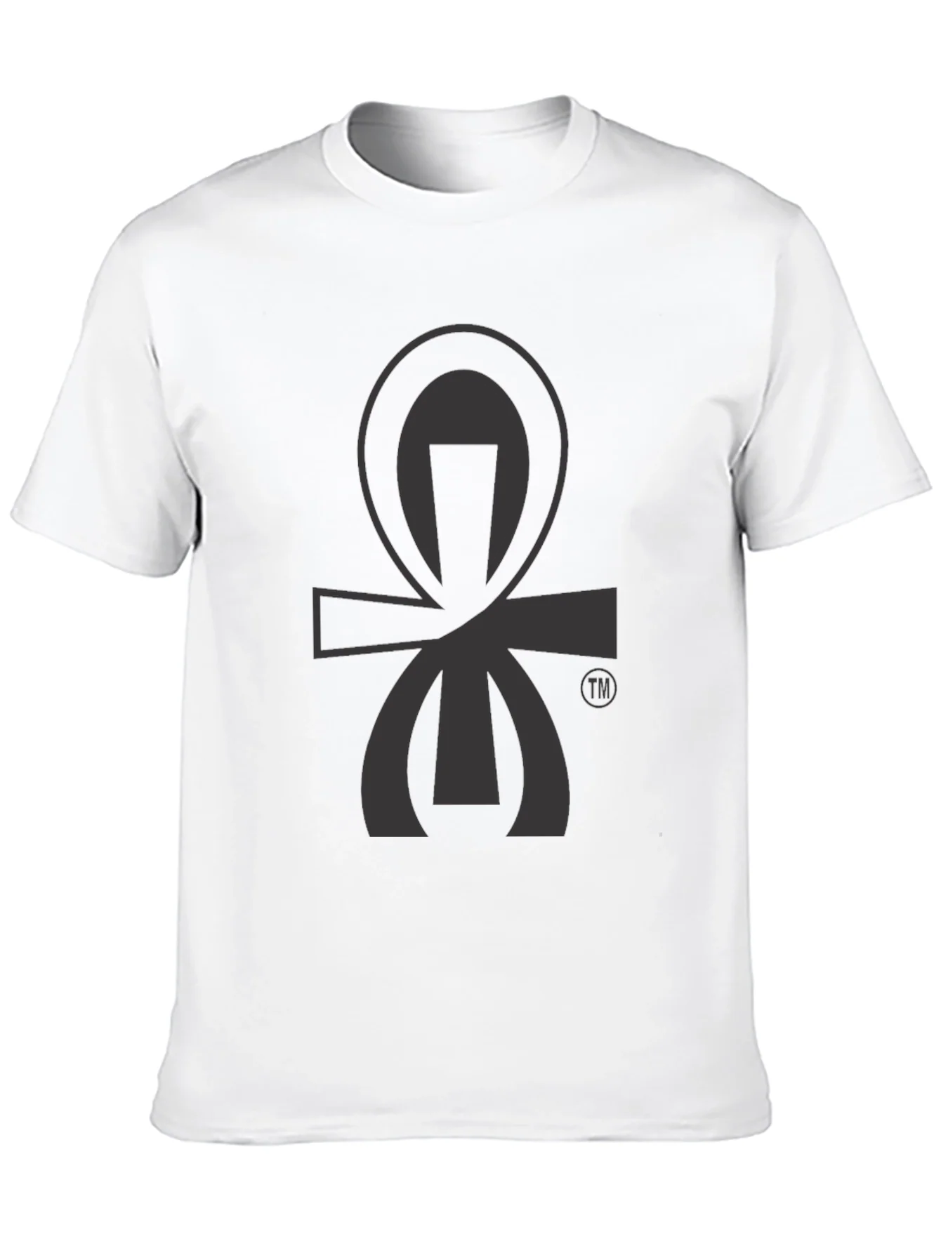 Camiseta Negra con Dise?o Ankh Egipcio