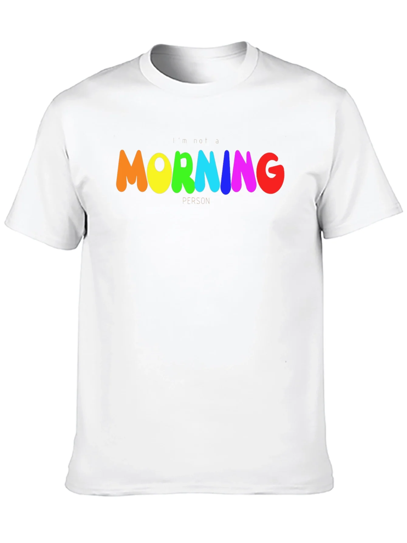 Rebbecca Rainbow Morning Person Graphic Tee - Black