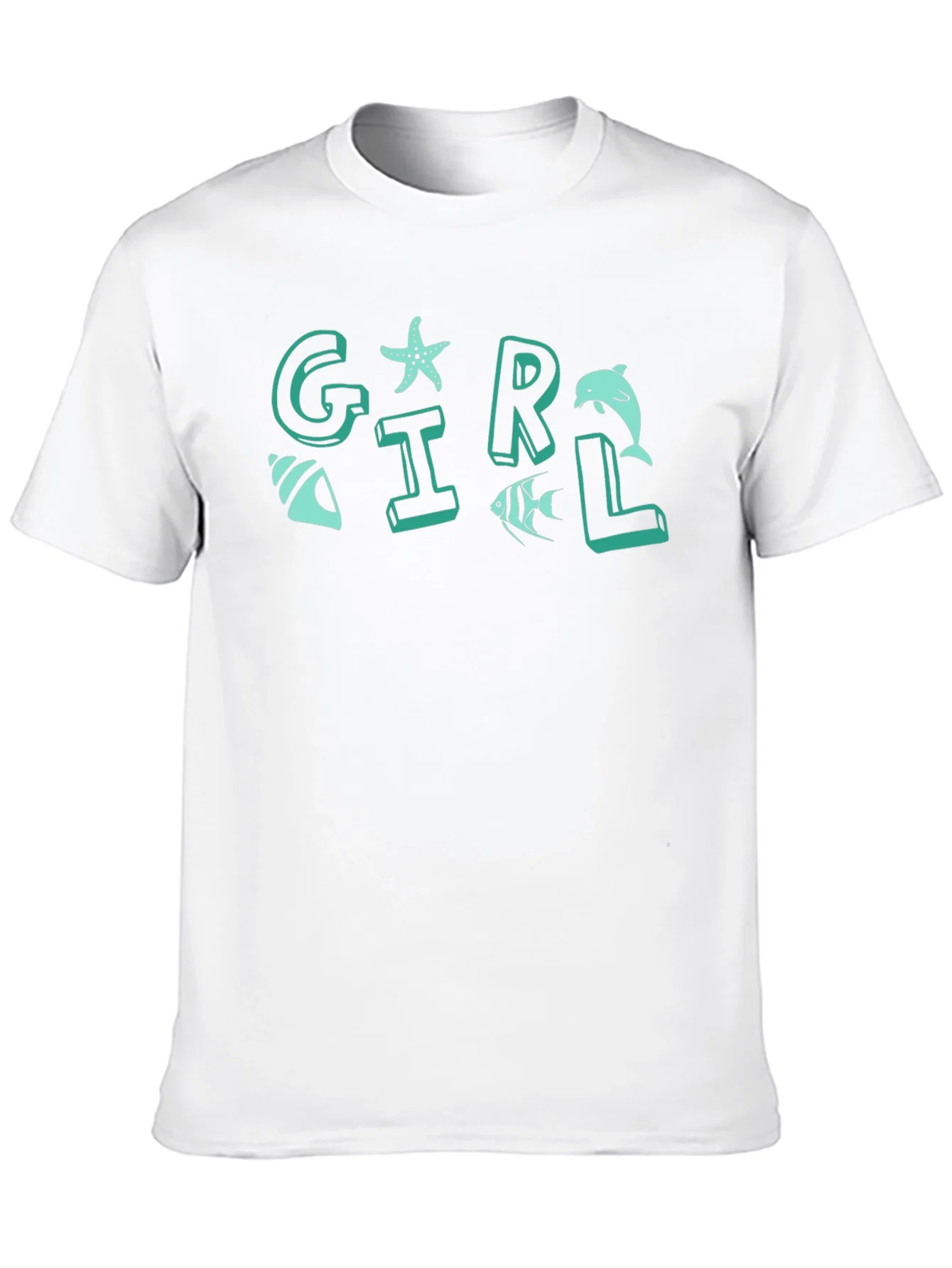 Rebbecca Girl Sea Life Graphic T-Shirt