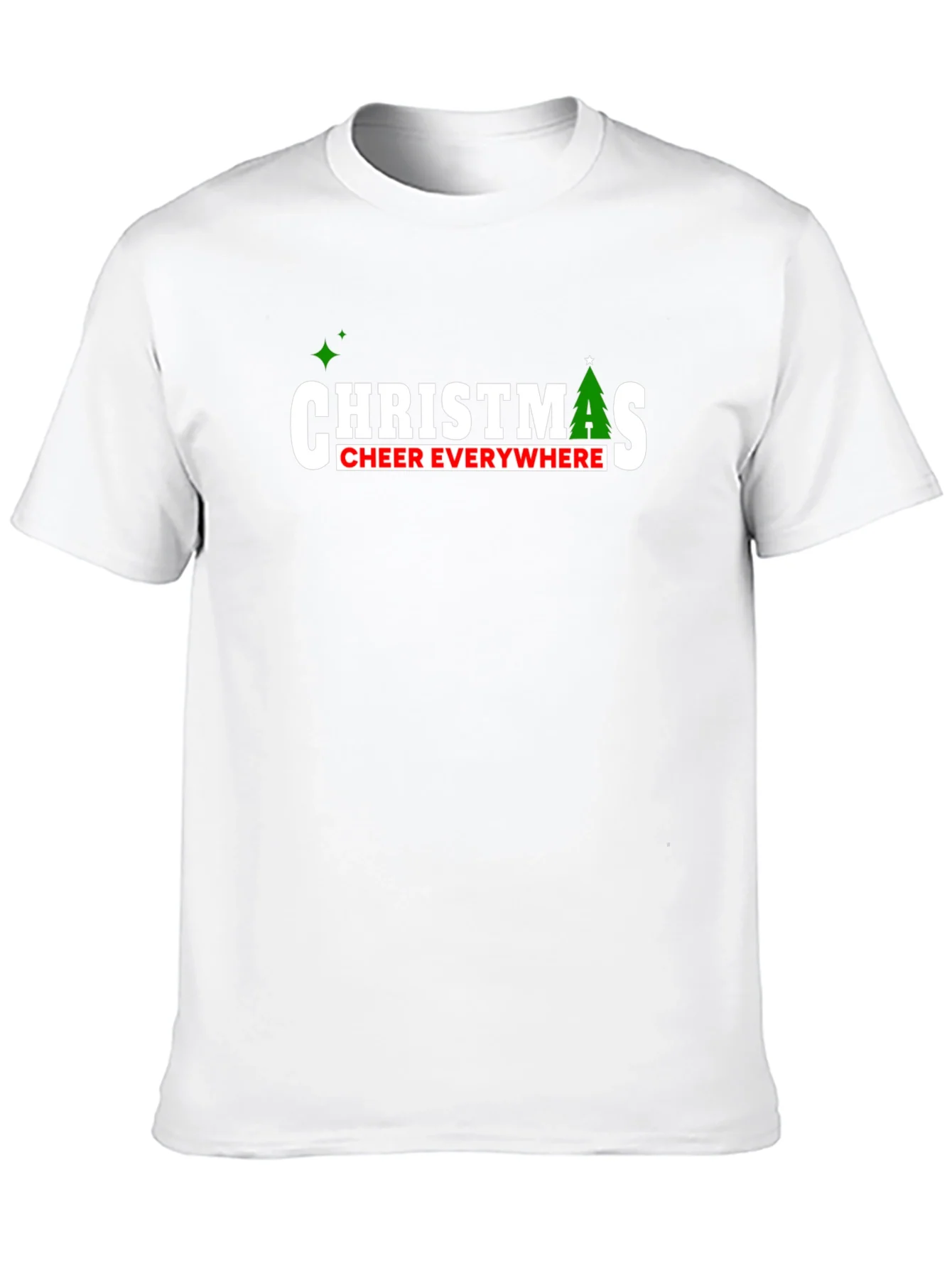 Camiseta Navide?a Negra Christmas Cheer Everywhere
