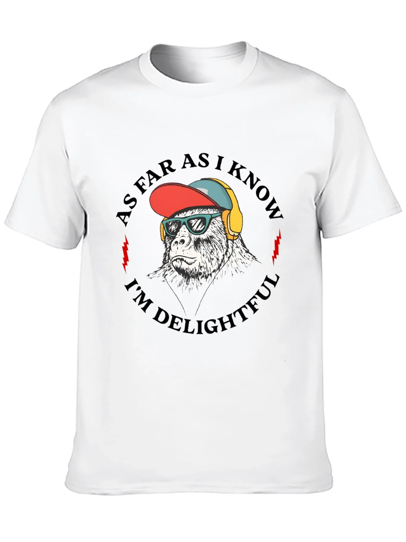 Camiseta Negra con Dise?o de Mono Divertido