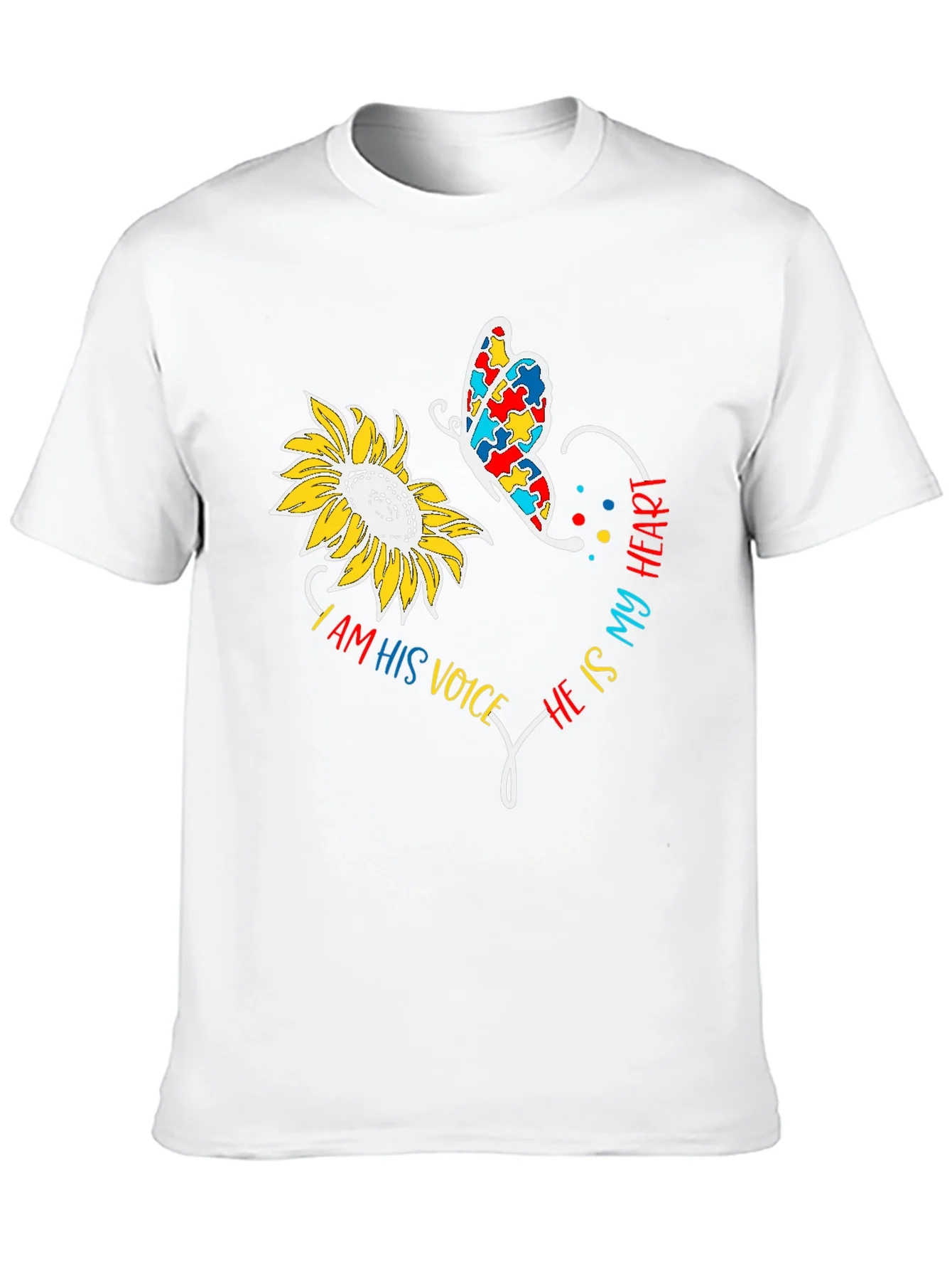Rebbecca Autism Awareness Sunflower T-Shirt