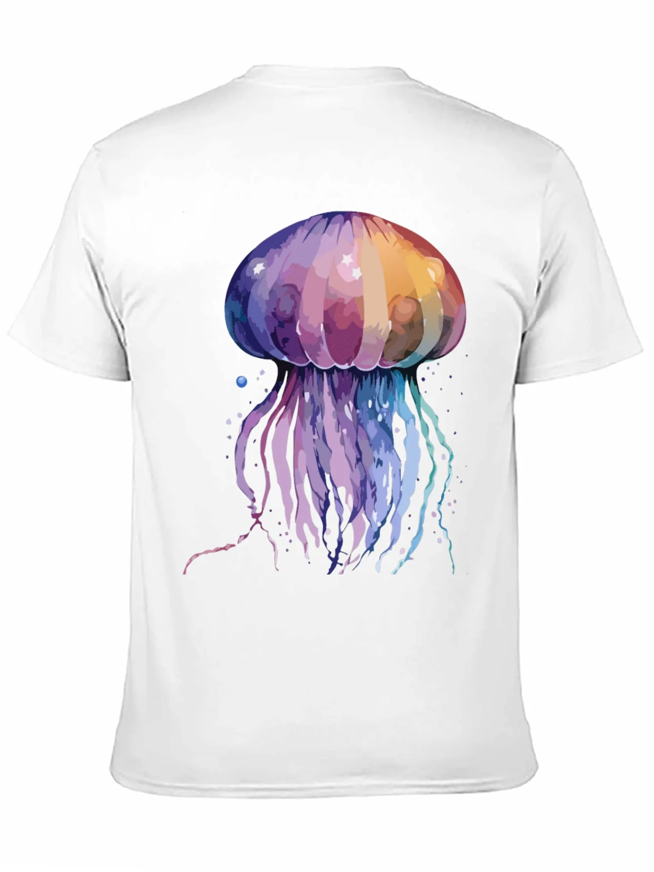 Camiseta Hombre Dise?o Medusa Acuarela