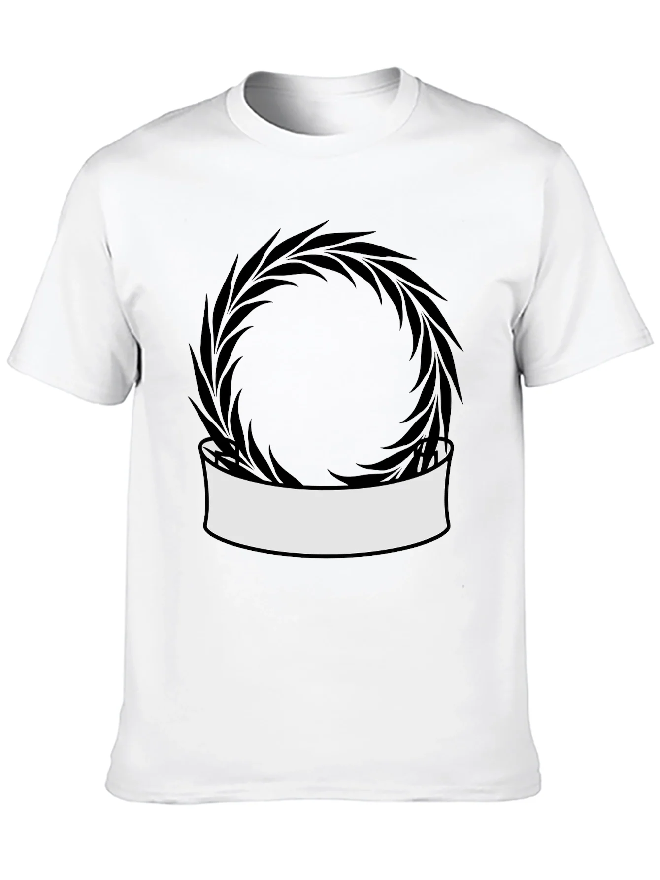 Rebbecca Modern Black T-Shirt with Wreath Graphic
