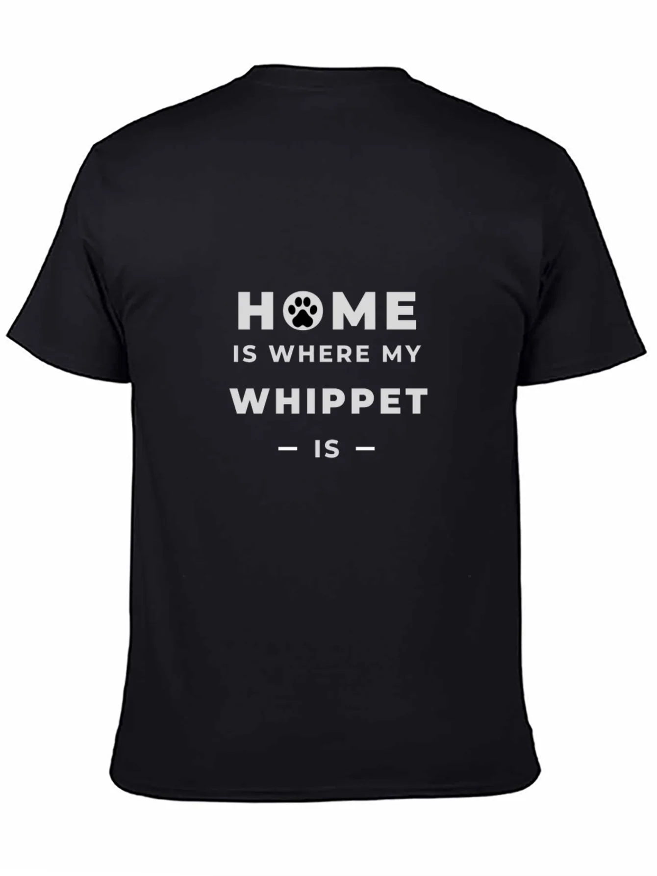 Camiseta Negra Home is Where my Whippet is