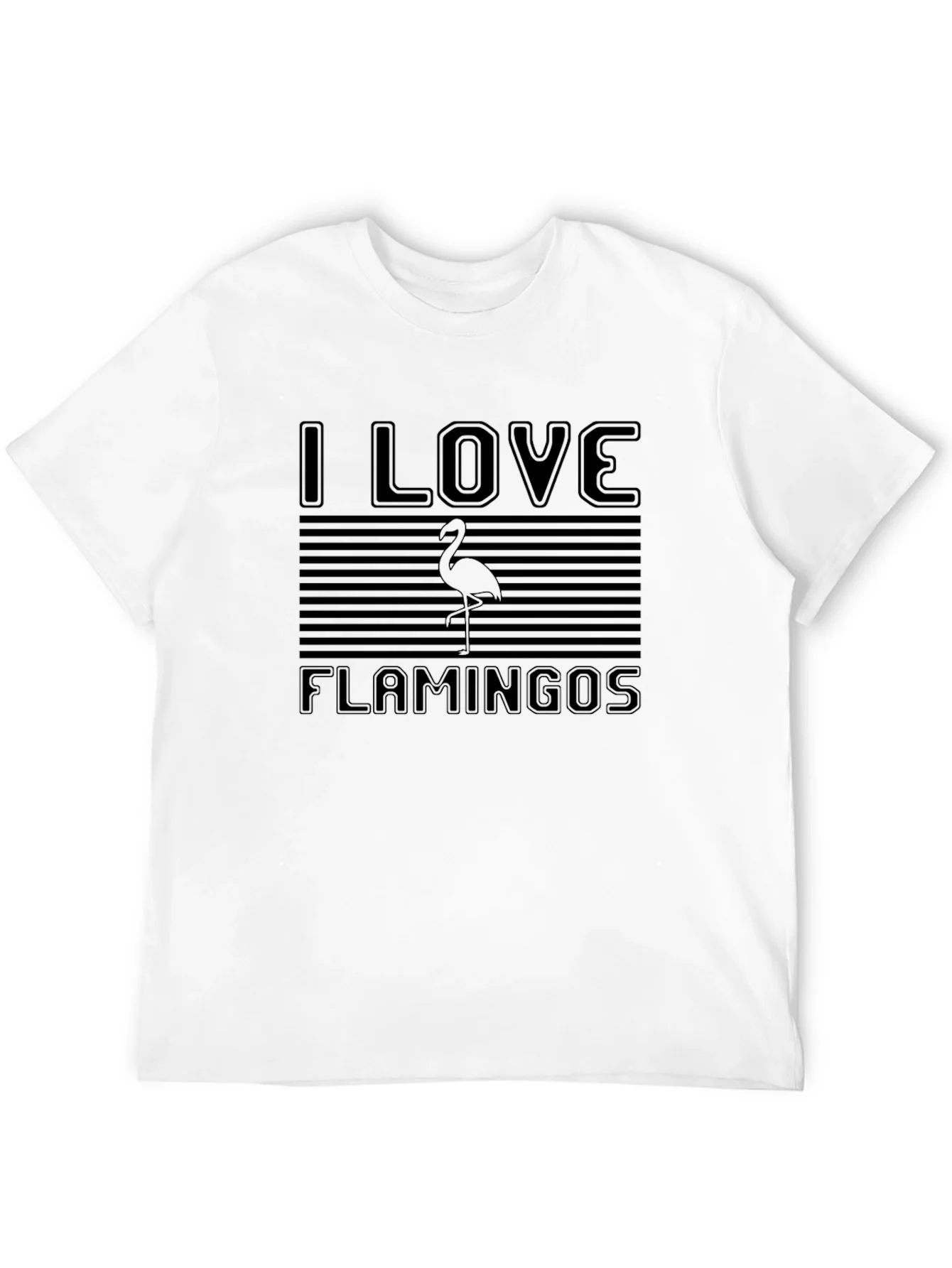 Camiseta Negra: Amo los Flamencos