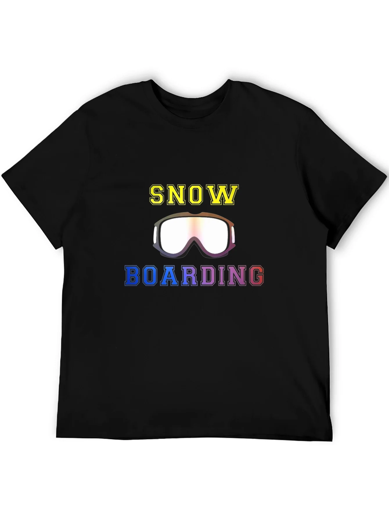 Camiseta Negra Snowboarding Deportes Invierno