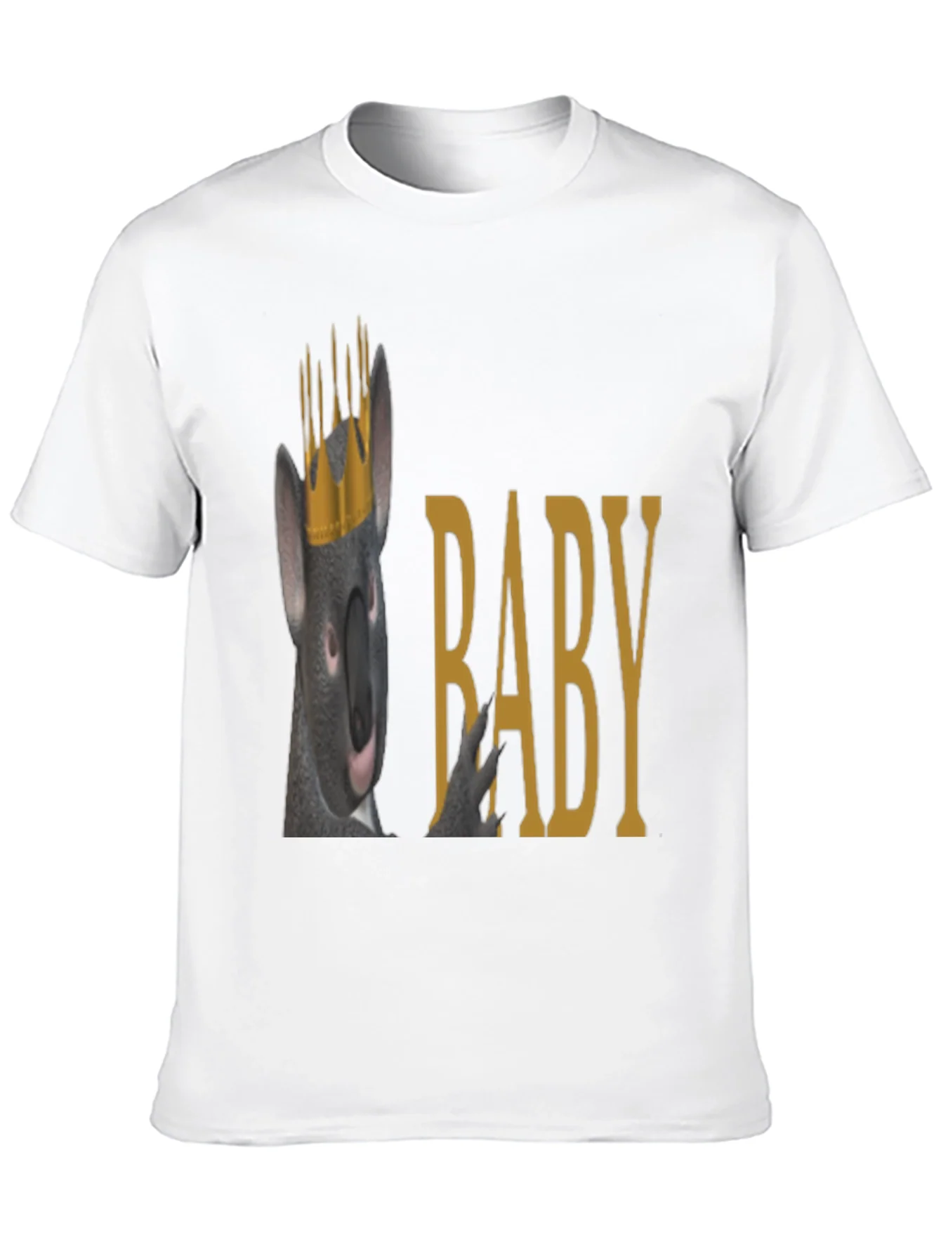 Camiseta Negra con Dise?o Divertido de Rata Rey Beb¨¦