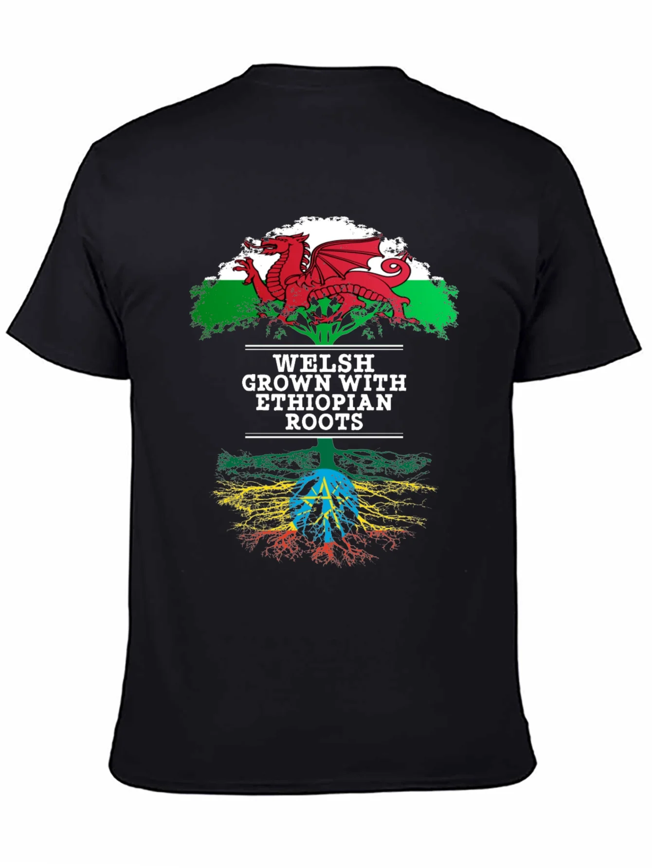Camiseta Welsh Grown Ethiopian Roots