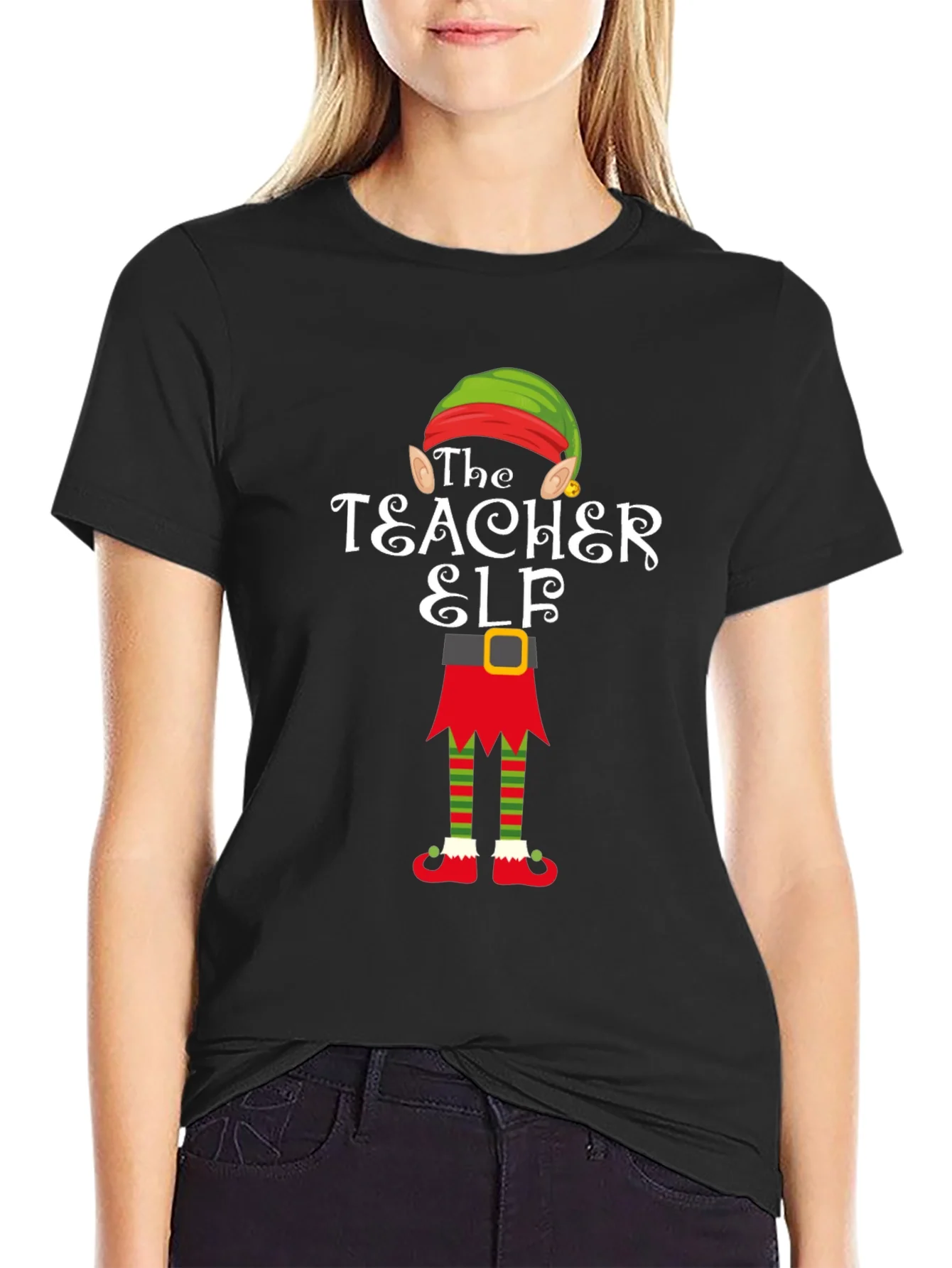 Camiseta Negra Profesor Elfo Navide?o