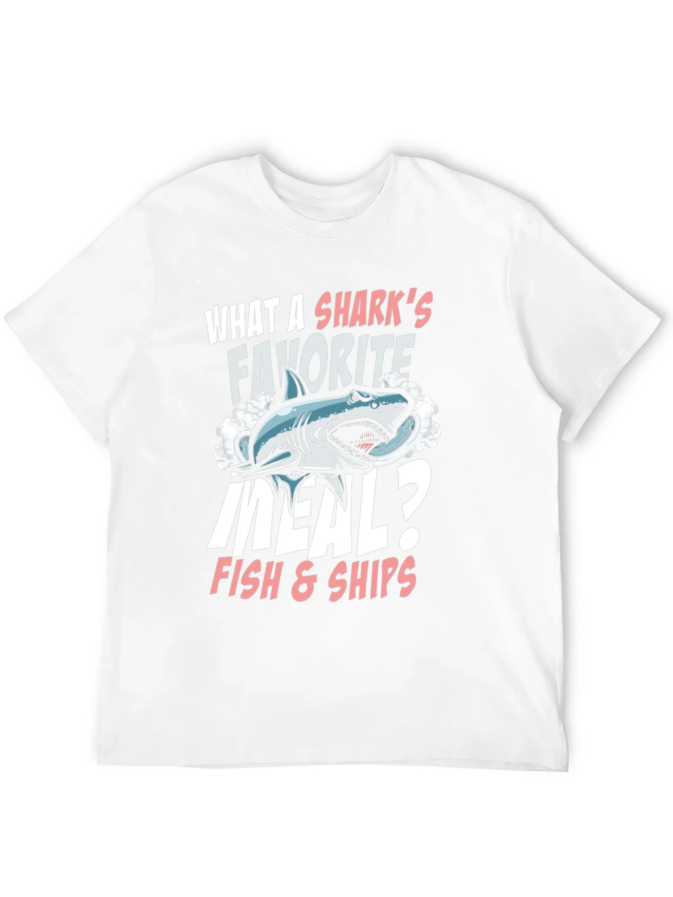 Camiseta Negra Humor Tibur¨®n - ?Fish & Ships!