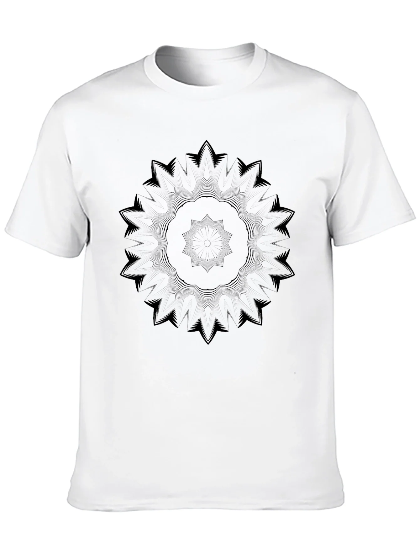 Camiseta Negra Mandala Hombre Casual