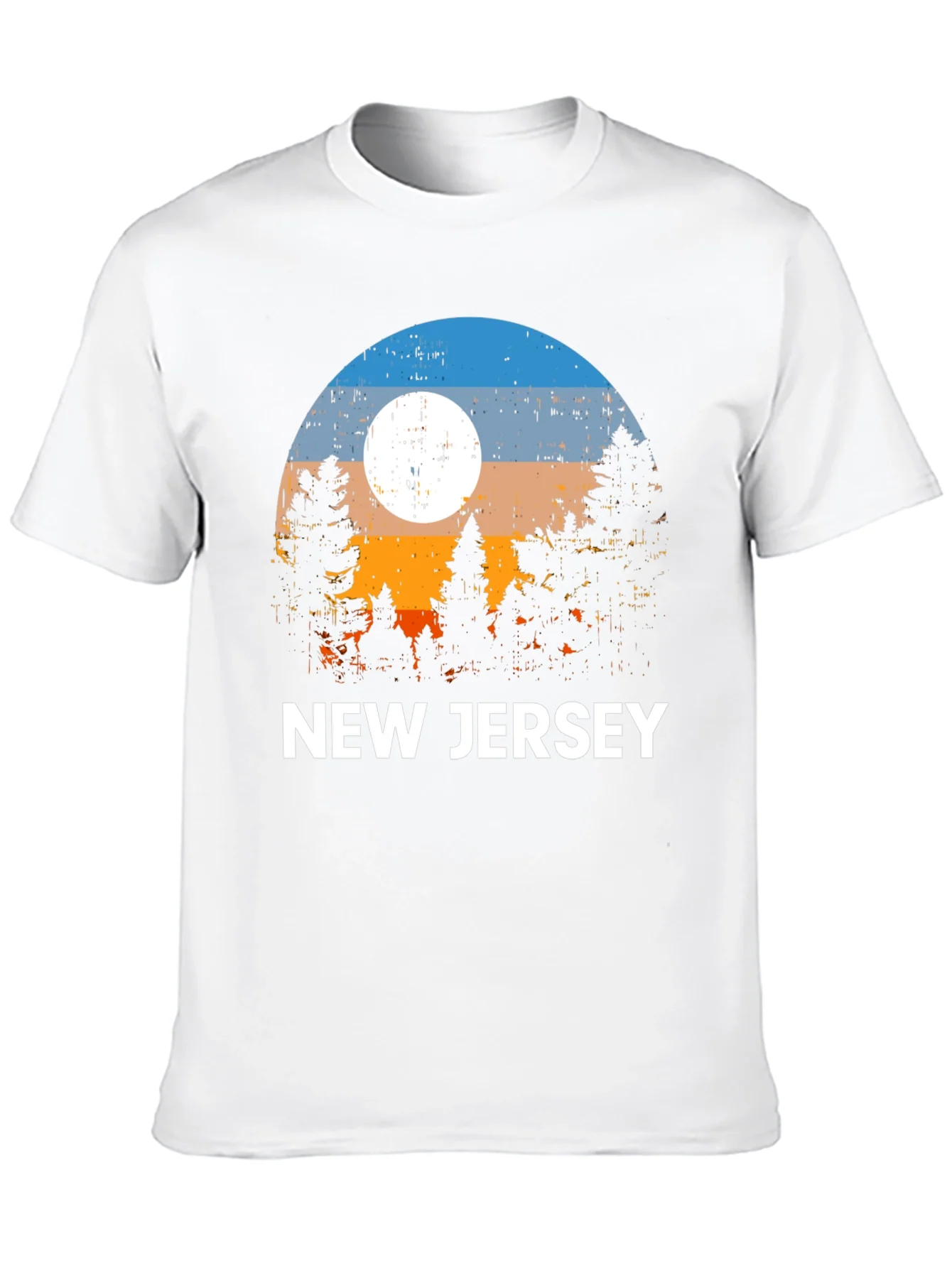 Camiseta Hombre Dise?o Atardecer New Jersey