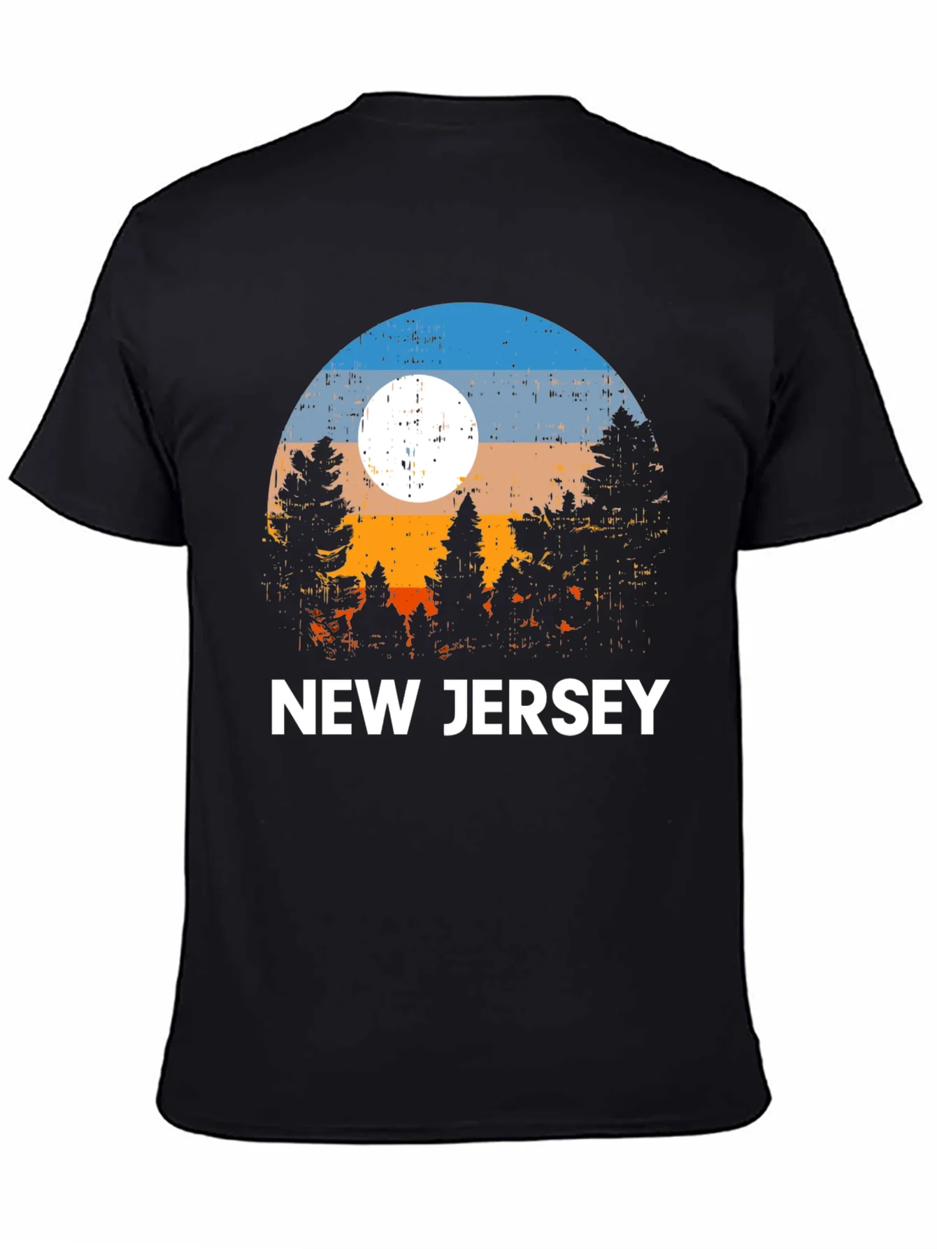Camiseta Hombre Dise?o Atardecer New Jersey