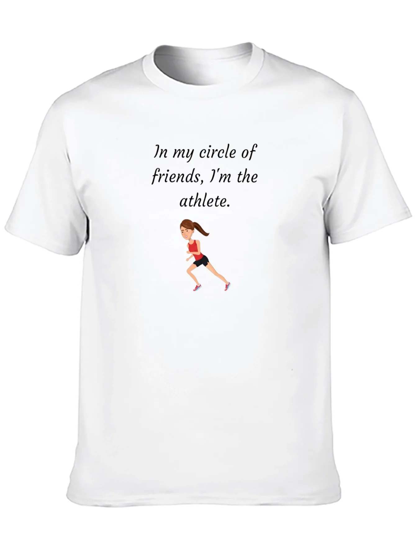 Camiseta Negra Deportiva: Soy la Atleta del Grupo