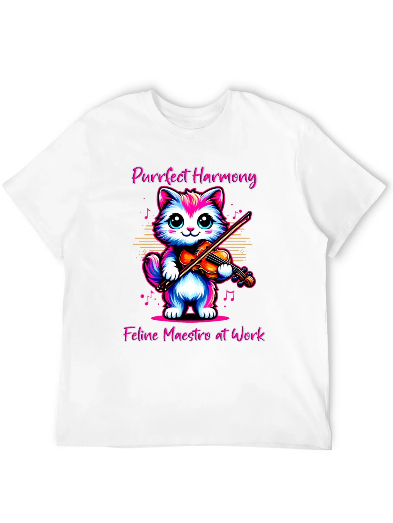 Camiseta Gato Violinista: Armon¨ªa Felina