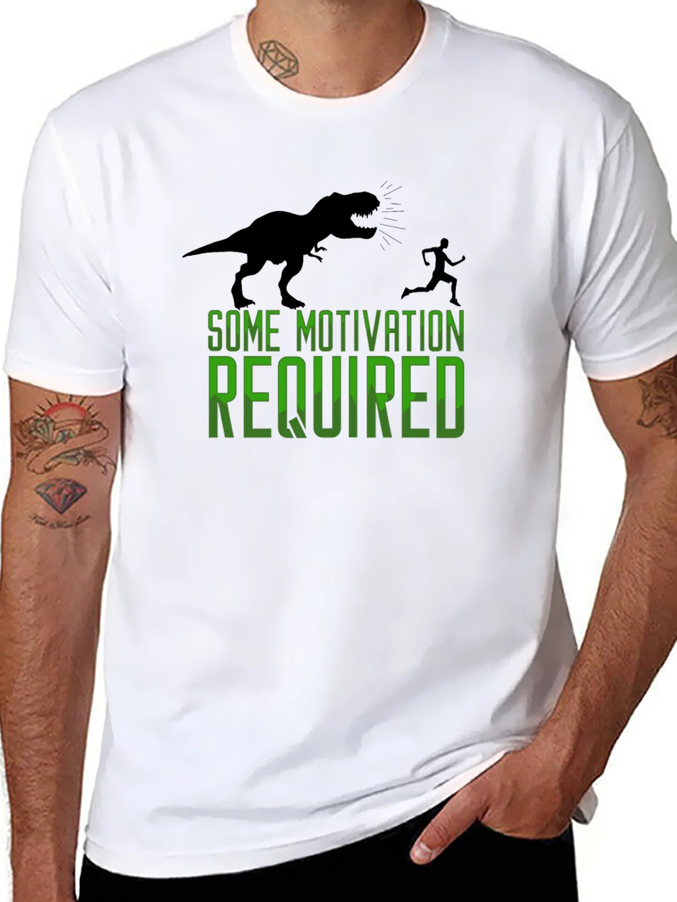 Rebbecca Motivational Dinosaur Run T-Shirt