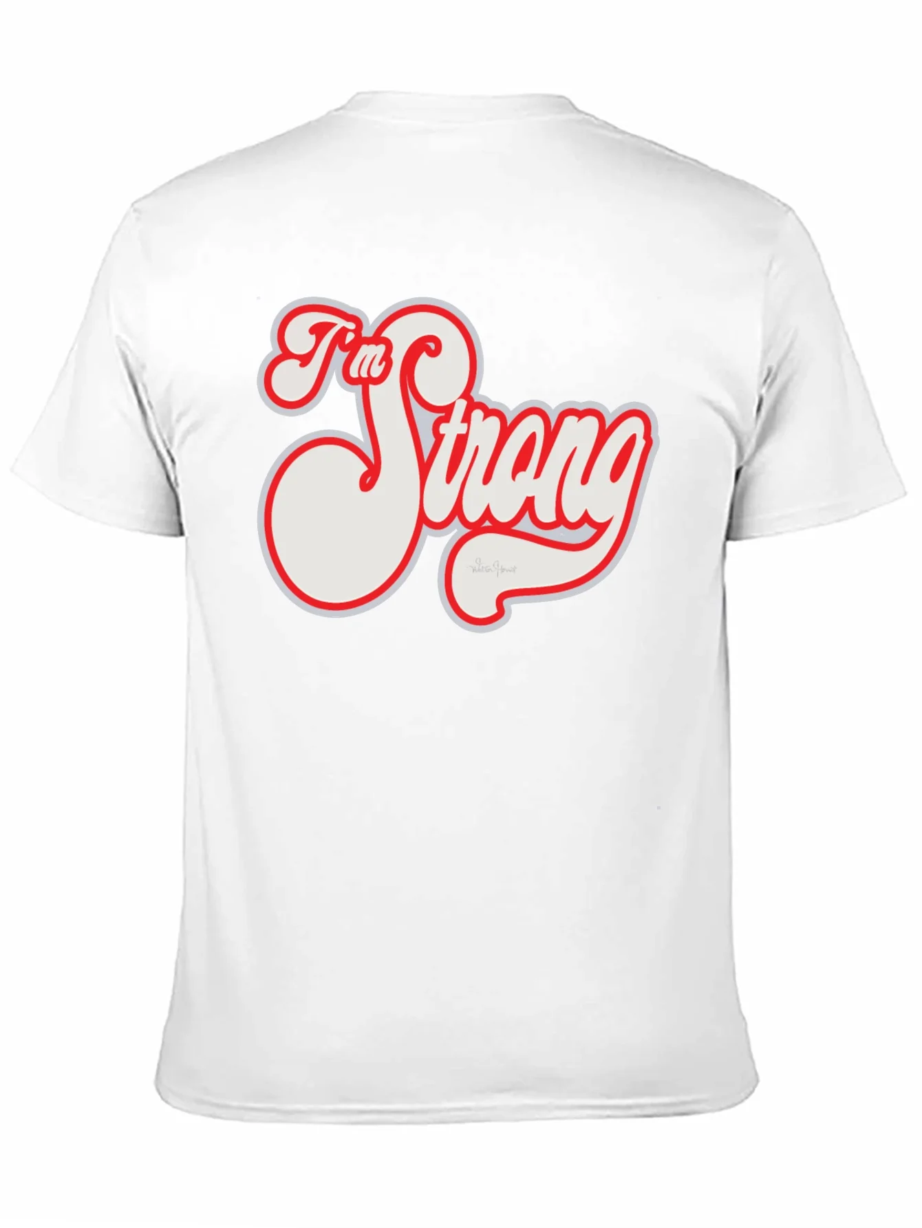 Camiseta Negra Im Strong Estilo Retro