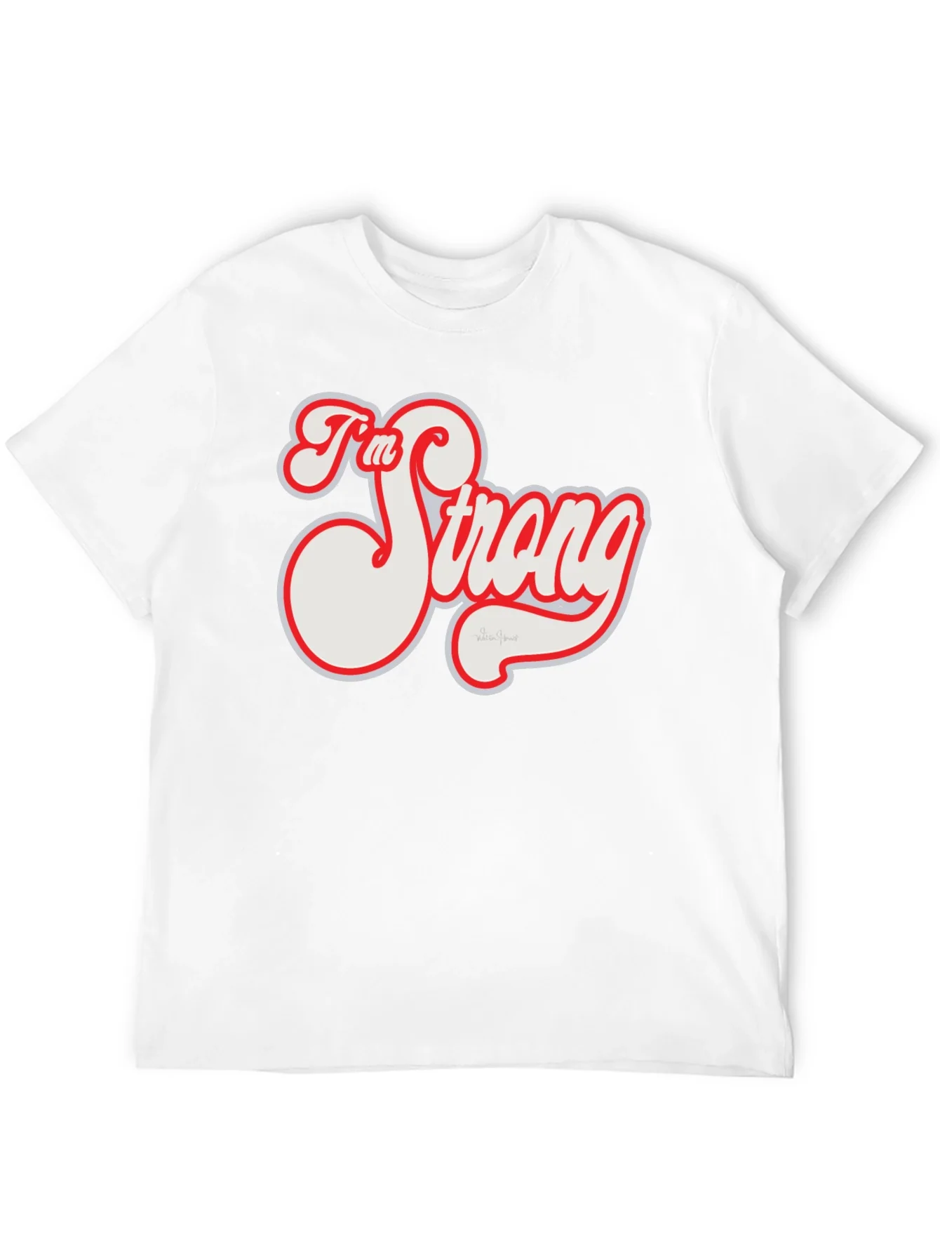 Camiseta Negra Im Strong Estilo Retro