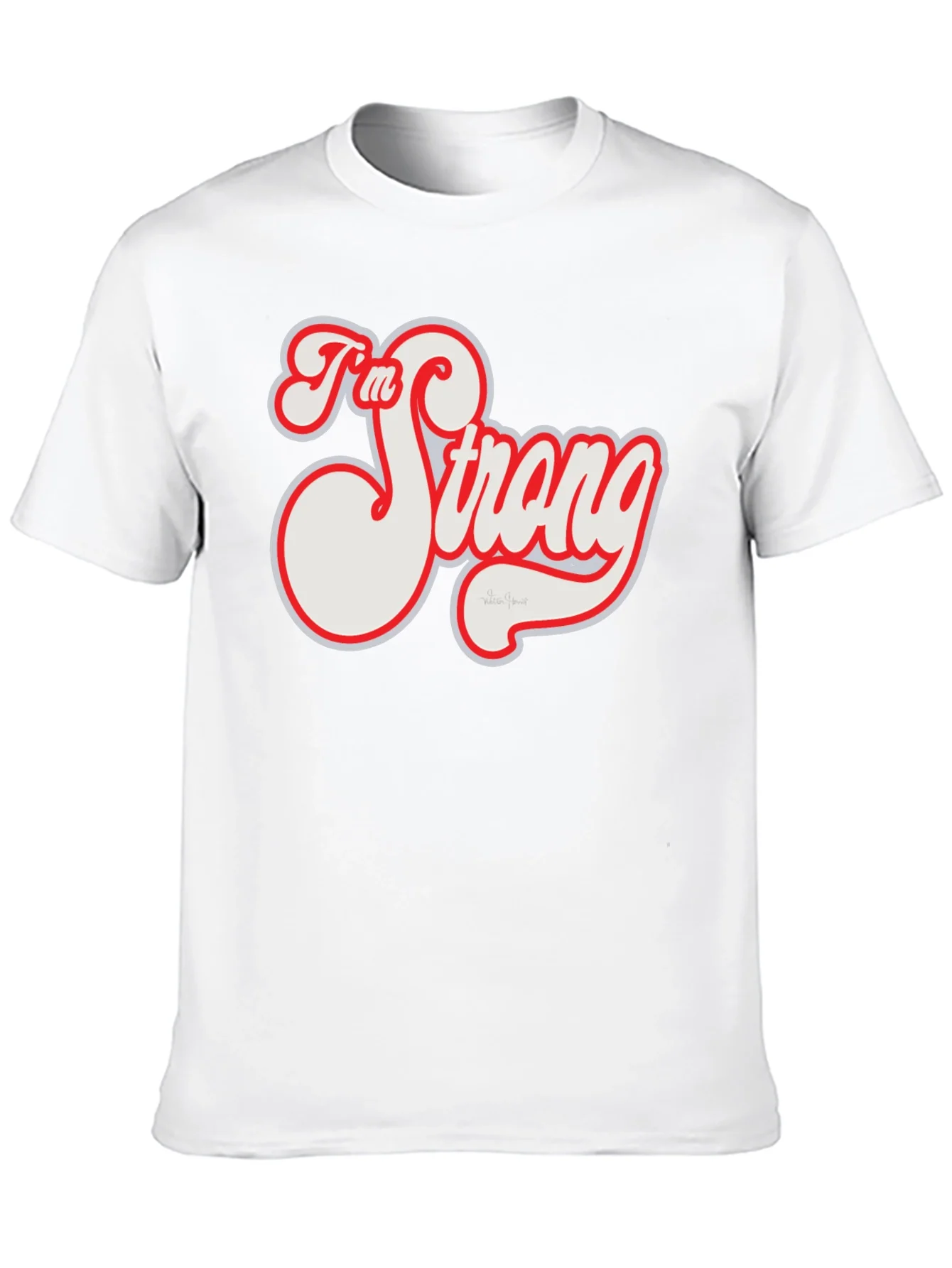 Camiseta Negra Im Strong Estilo Retro