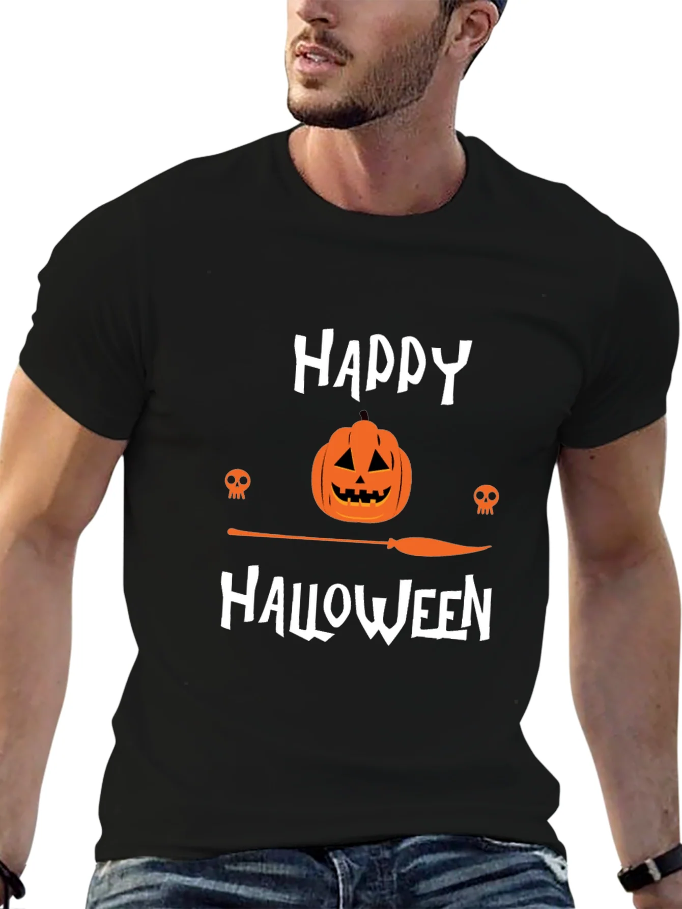 Camiseta Negra Happy Halloween