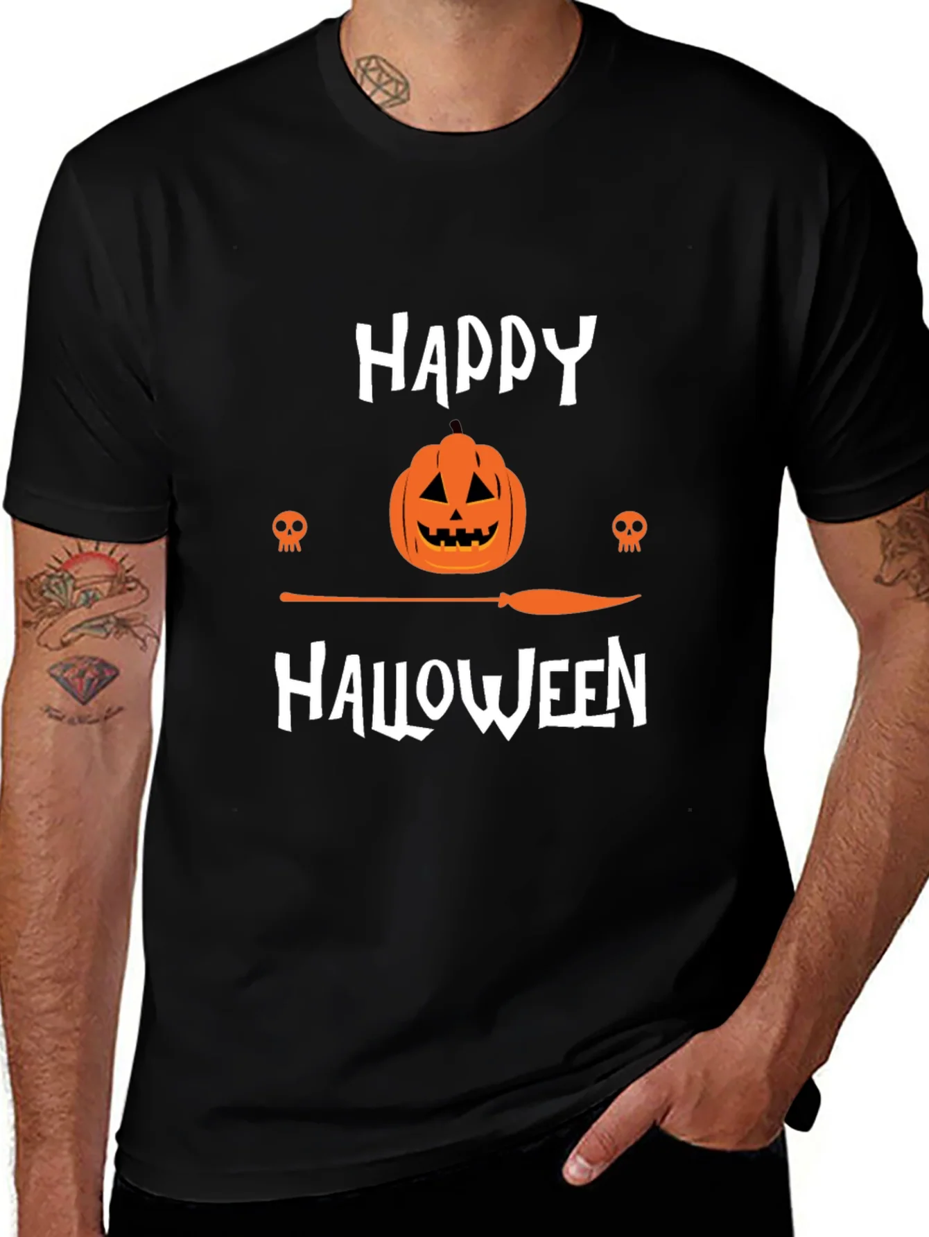Camiseta Negra Happy Halloween