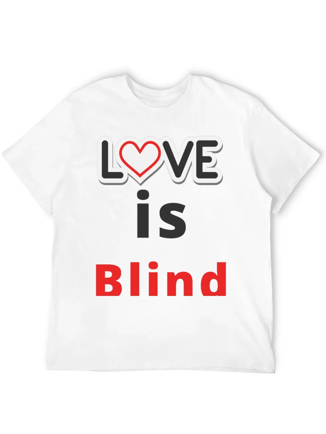 Camiseta Negra Love is Blind para Hombre