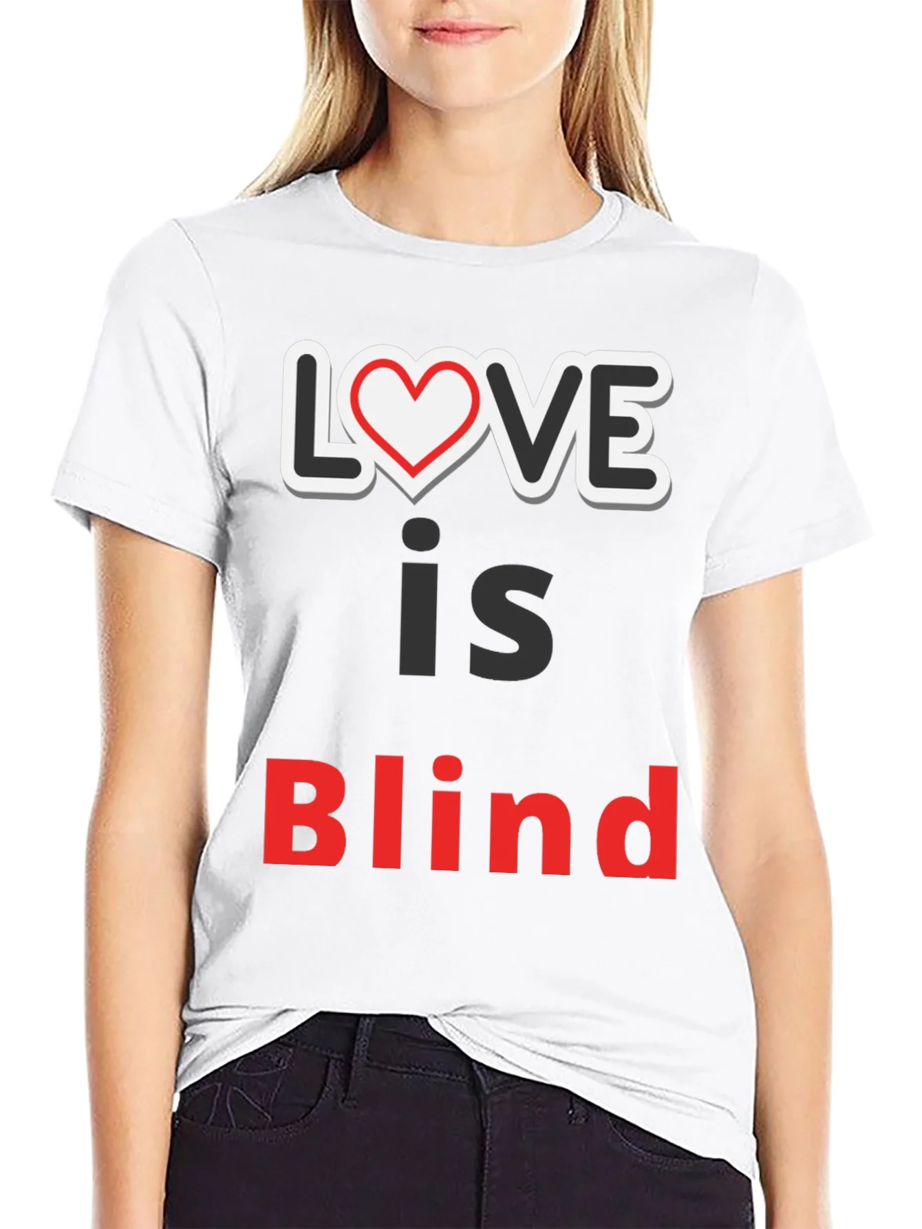 Camiseta Negra Love is Blind para Hombre