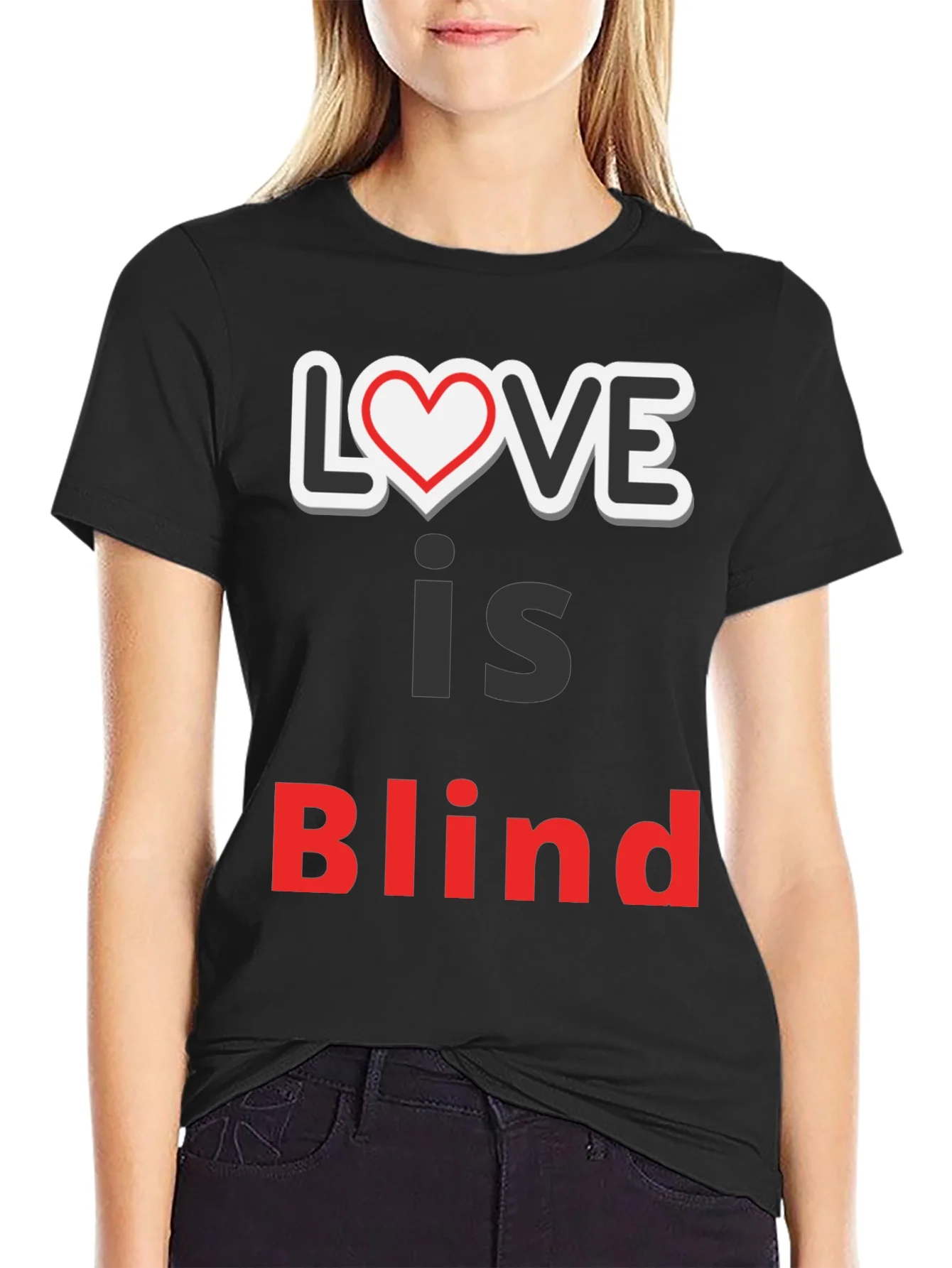 Camiseta Negra Love is Blind para Hombre