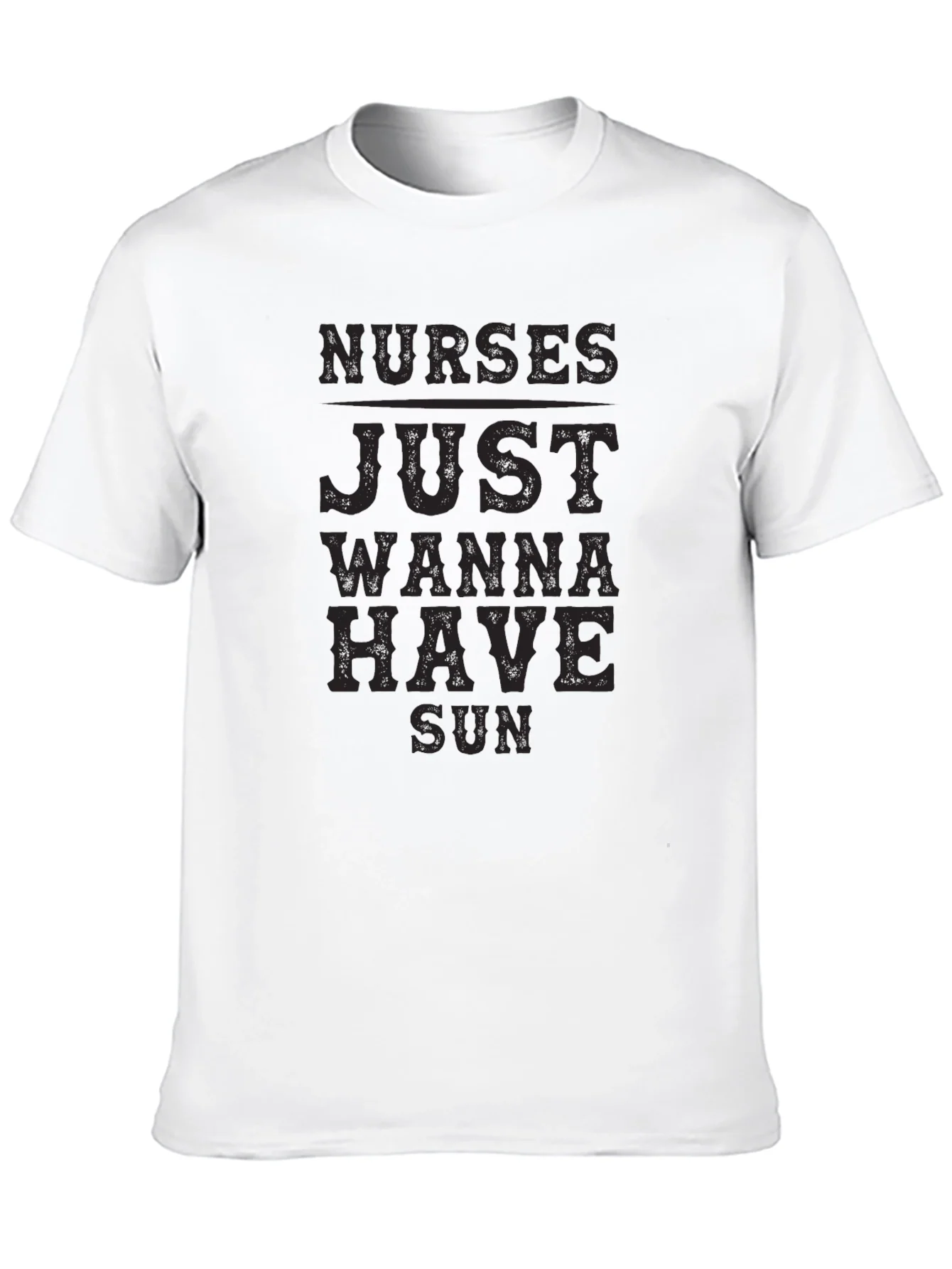 Camiseta Negra Nurses Just Wanna Have Sun