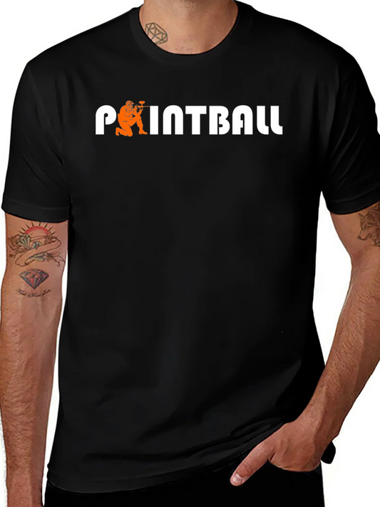 Camiseta Negra Paintball para Hombre