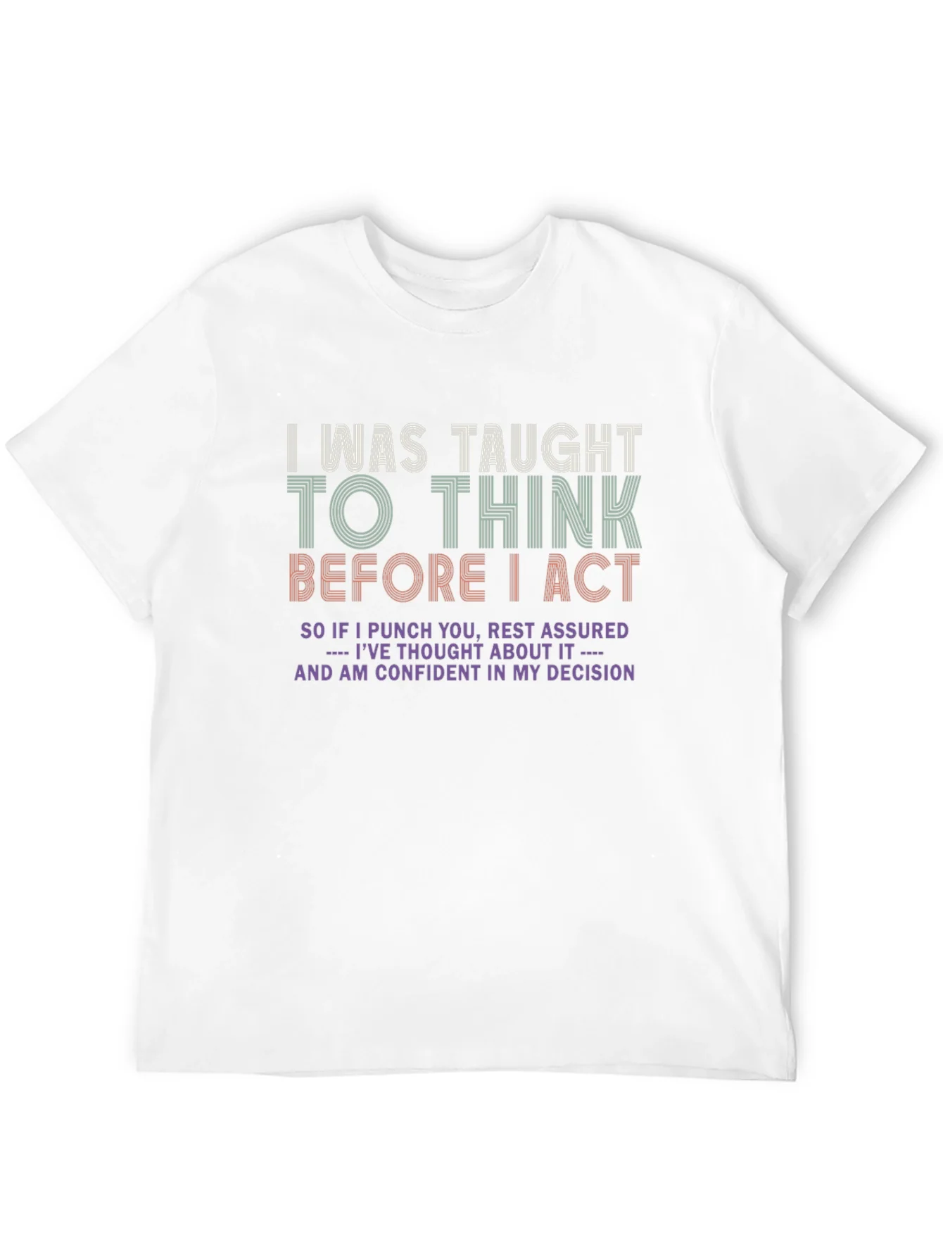 Camiseta Negra Piensa Antes de Actuar