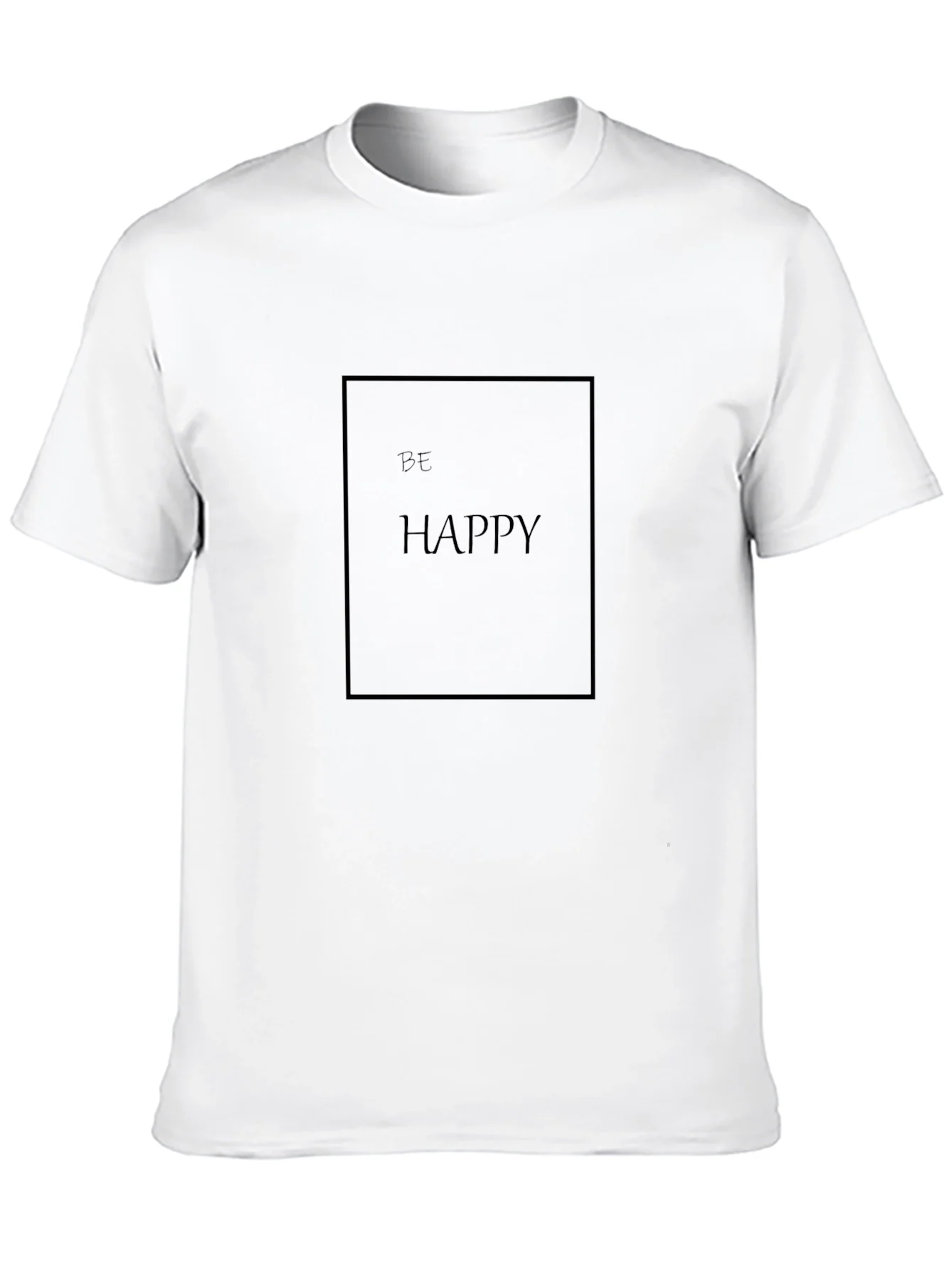 Rebbecca Be Happy Black Graphic T-Shirt