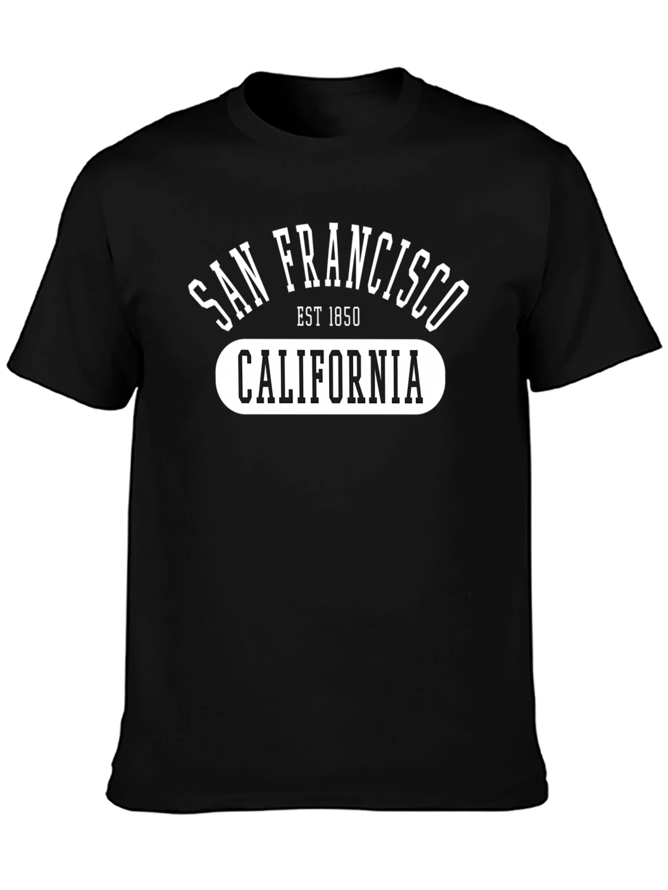 Camiseta Negra San Francisco California Est 1850