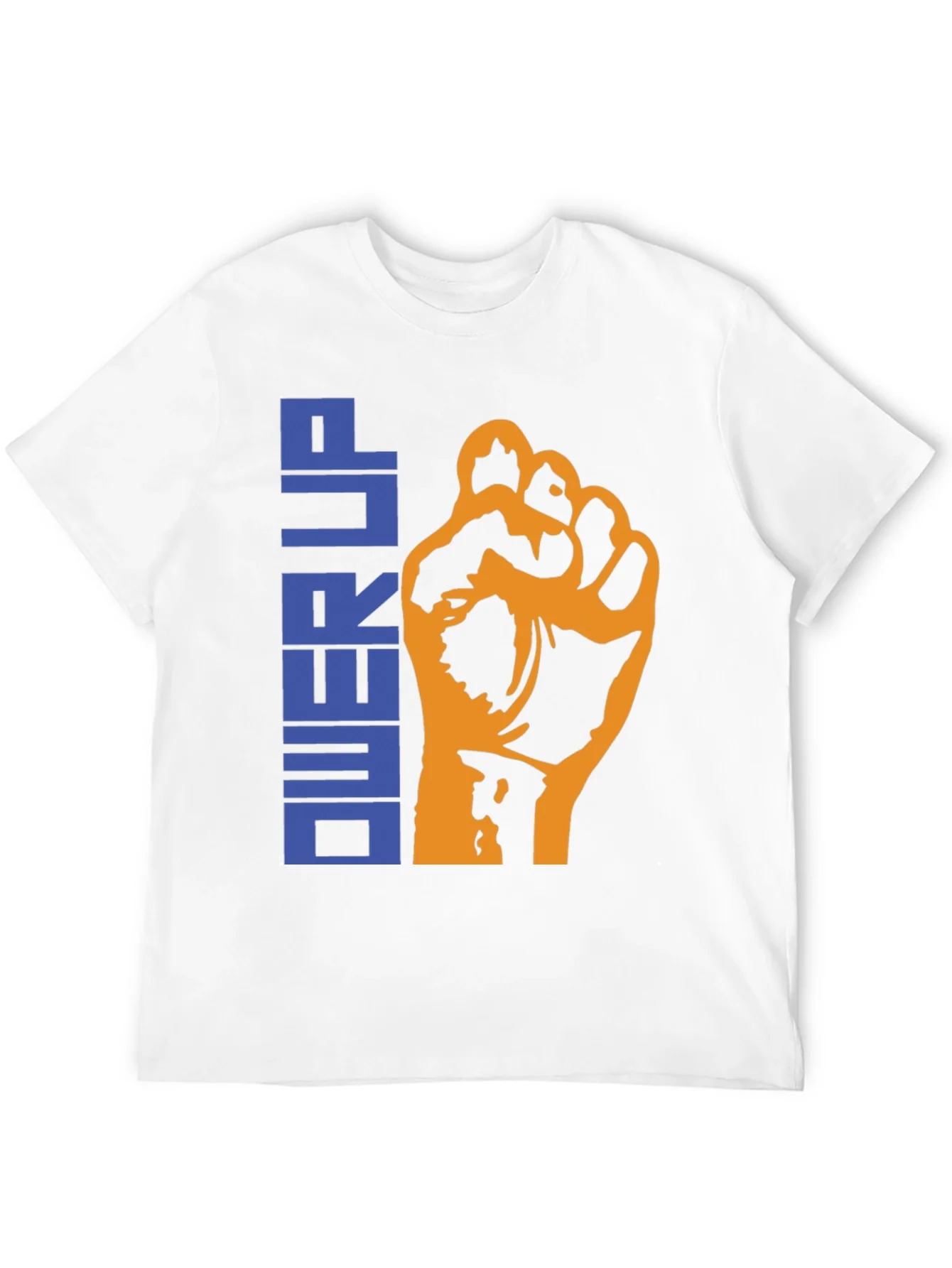 Camiseta Negra Power Up con Dise?o de Pu?o Alzado