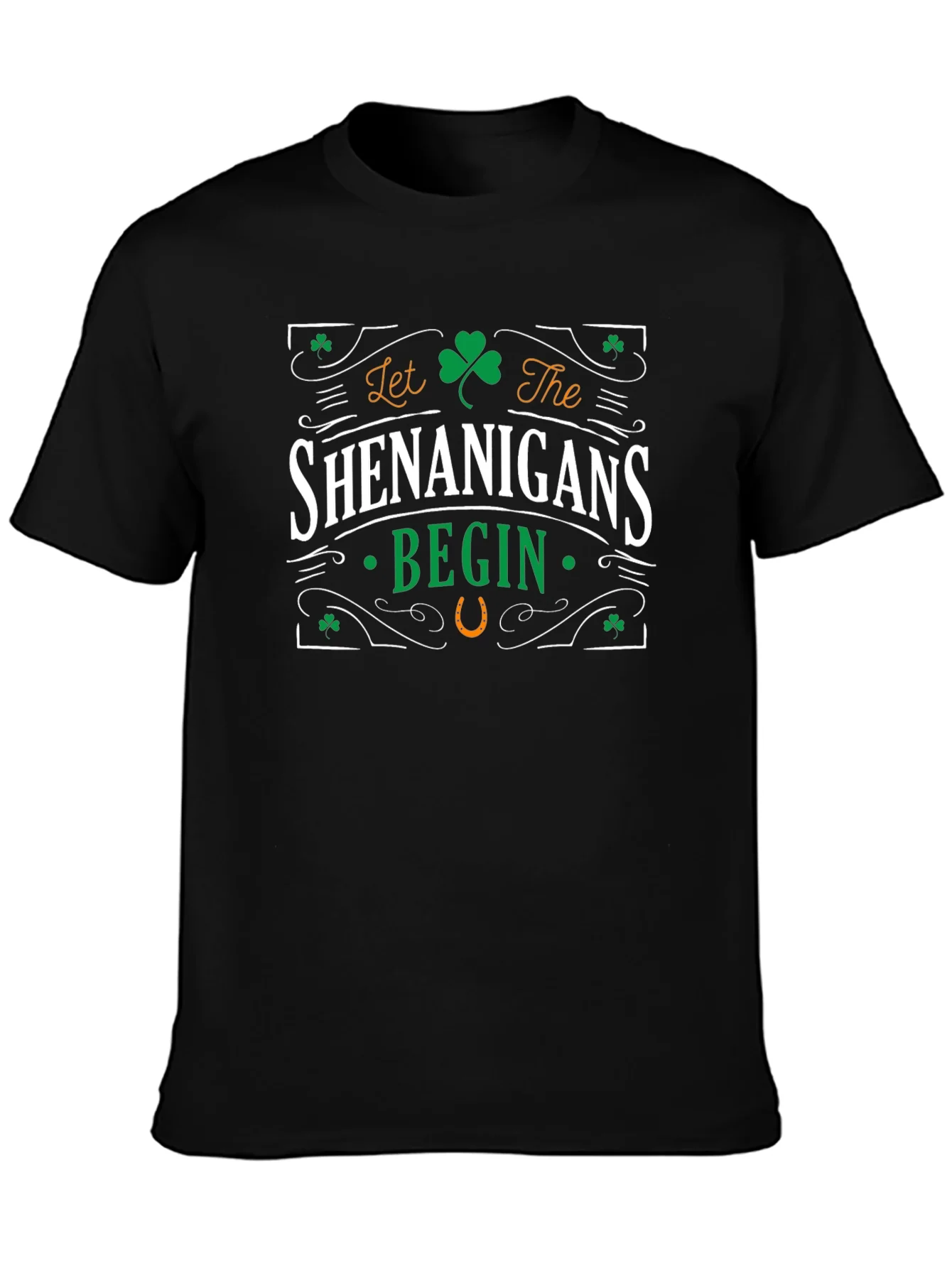 Camiseta Negra Shenanigans Begin San Patricio