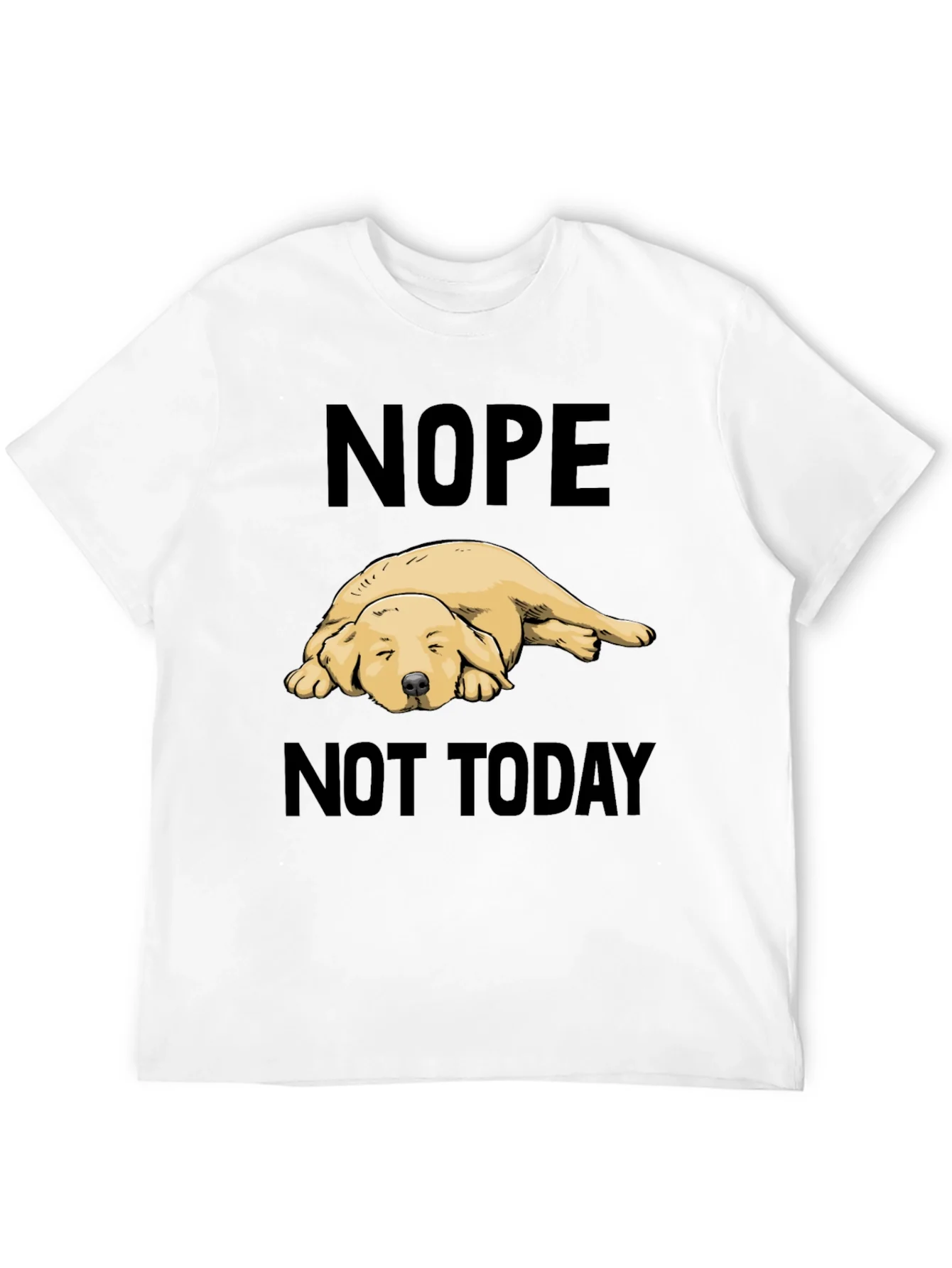 Camiseta Negra Nope Not Today con Dise?o de Perro