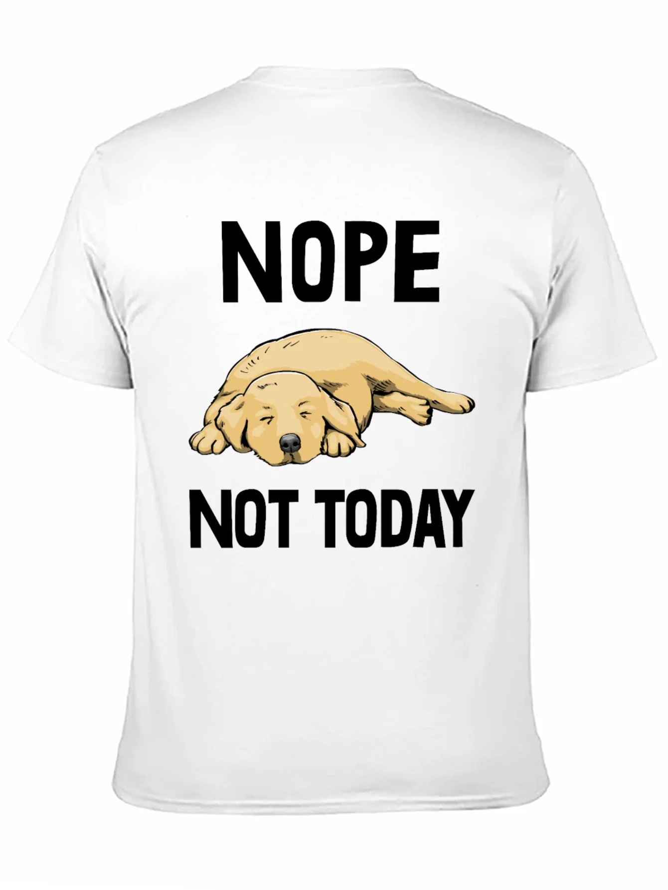 Camiseta Negra Nope Not Today con Dise?o de Perro
