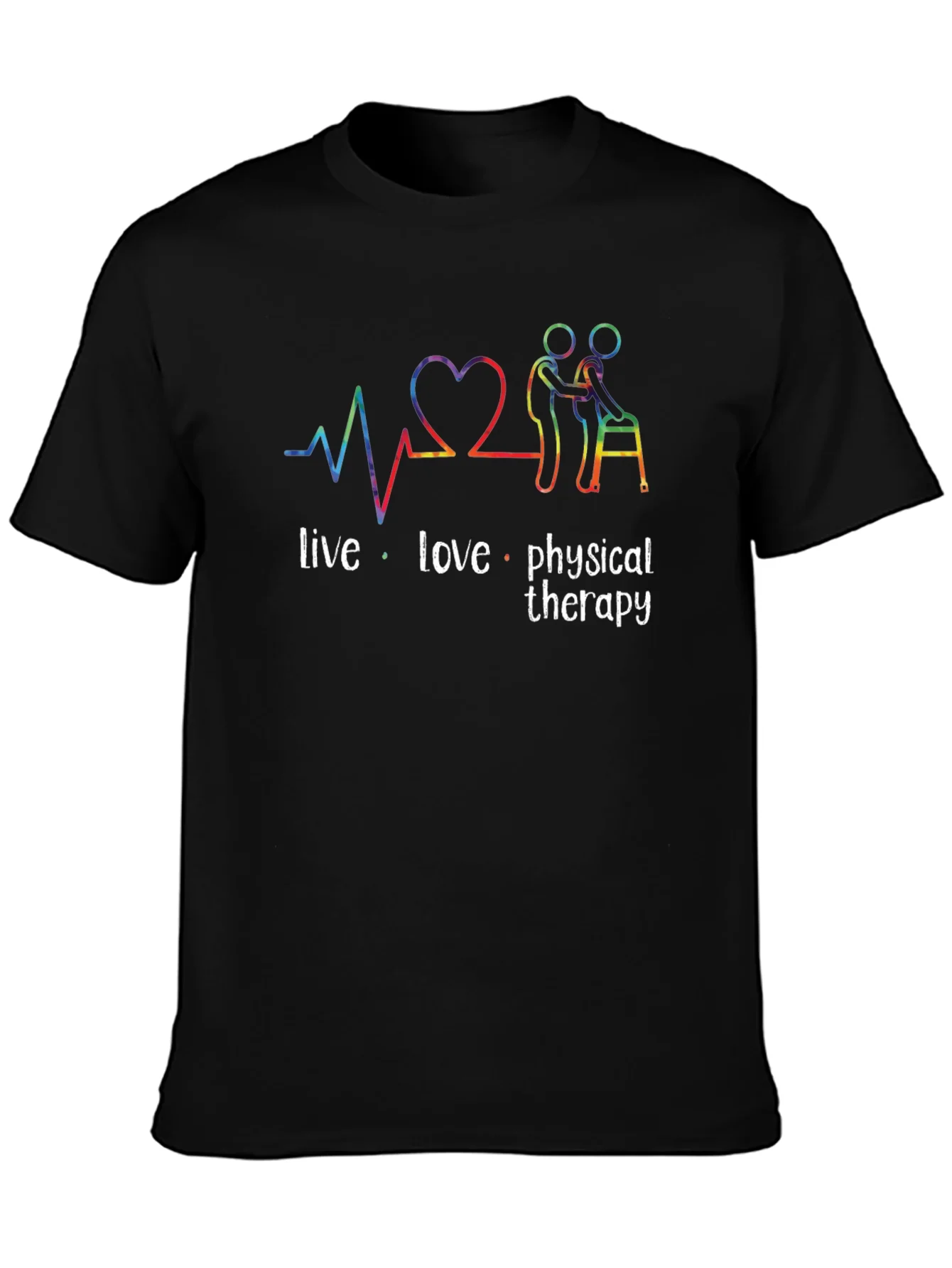 Camiseta Negra Live Love Physical Therapy