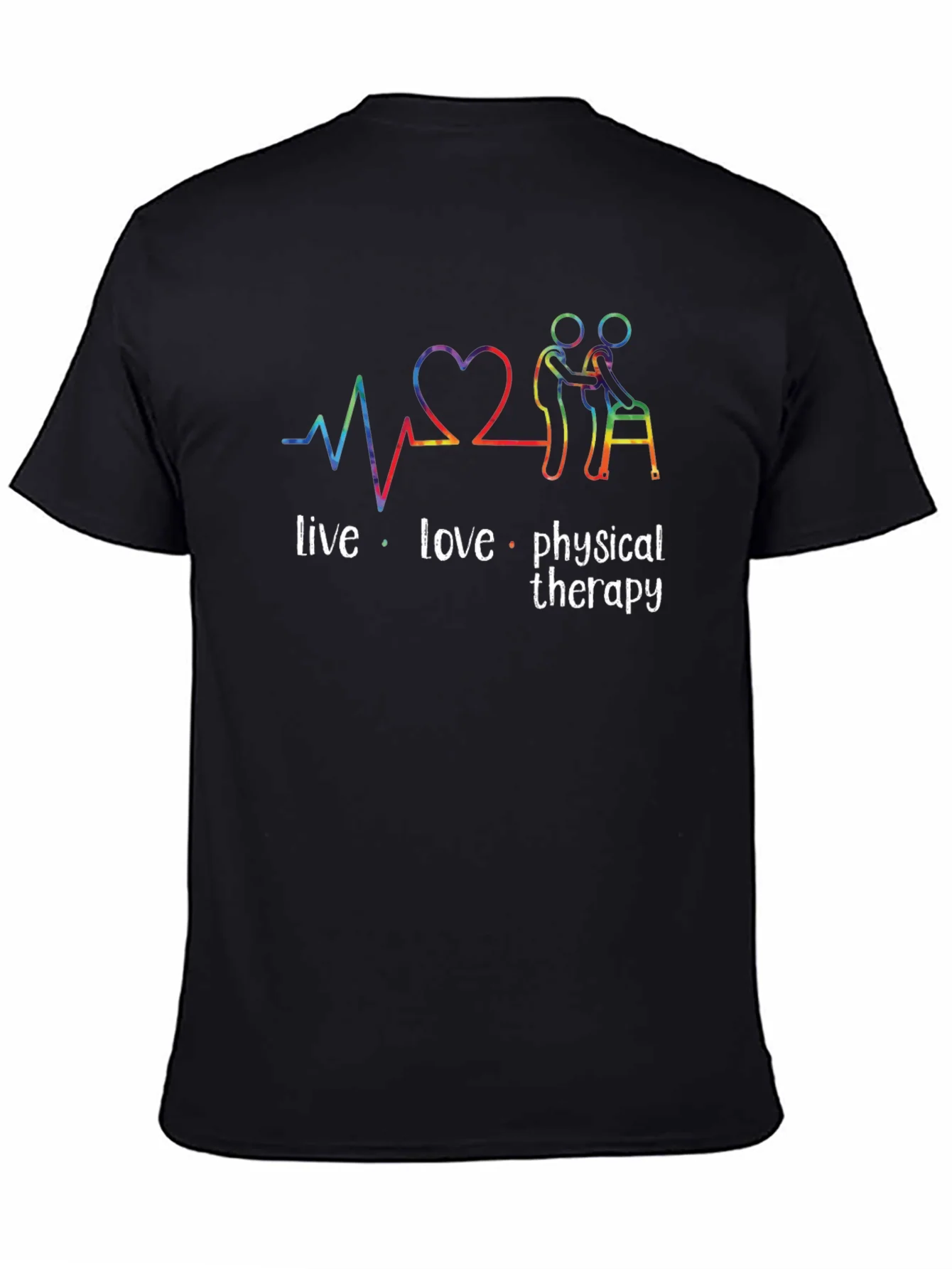 Camiseta Negra Live Love Physical Therapy